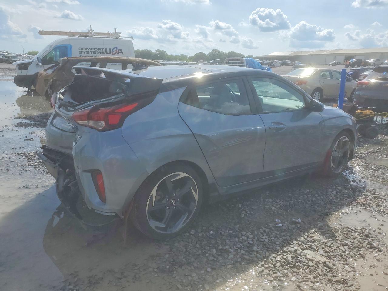 2019 Hyundai Veloster Turbo Ultimate Silver vin: KMHTH6AB1KU010472