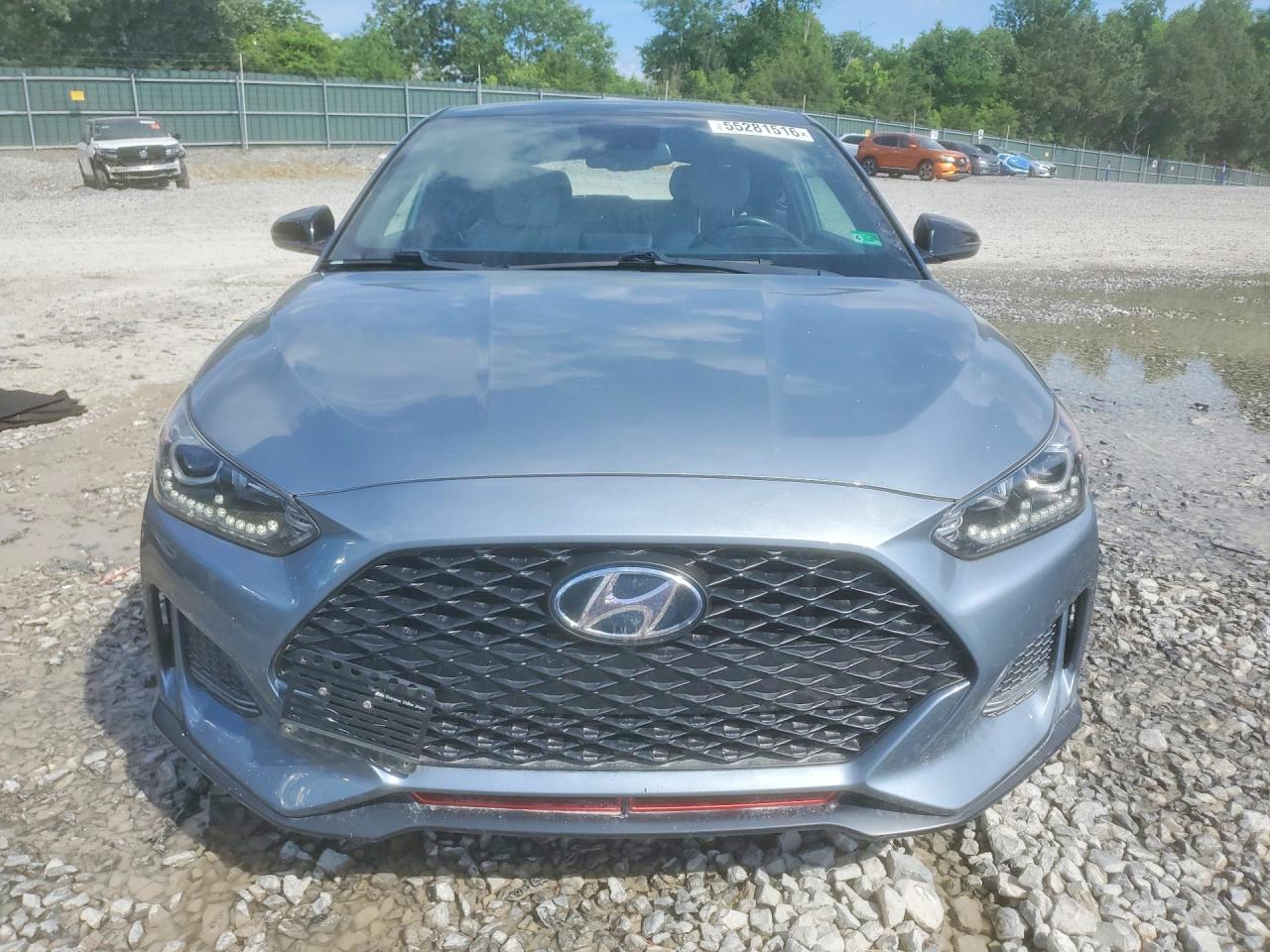2019 Hyundai Veloster Turbo Ultimate Silver vin: KMHTH6AB1KU010472