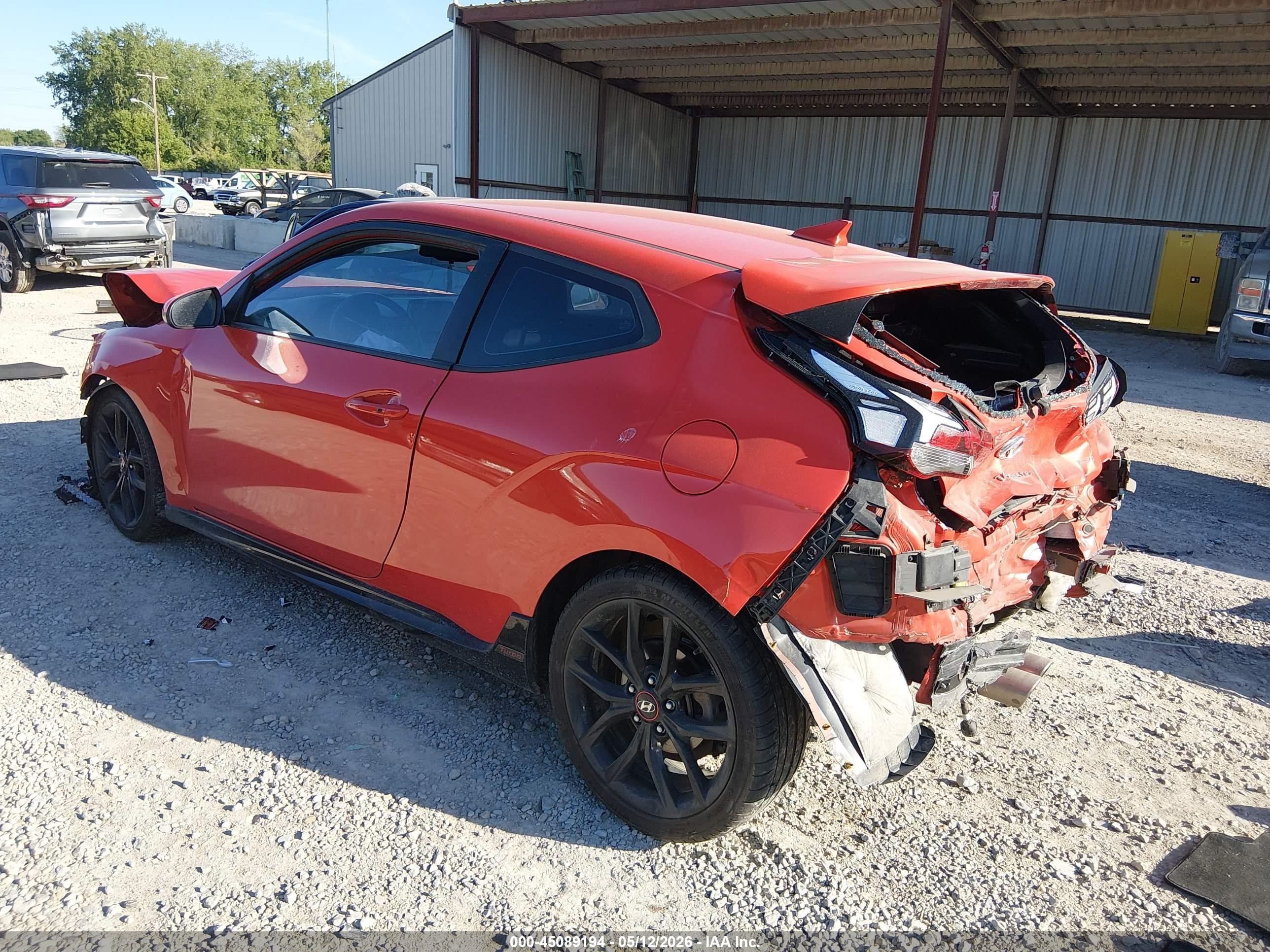 2020 Hyundai Veloster Turbo R-spec Оранжевый vin: KMHTH6AB1LU027354