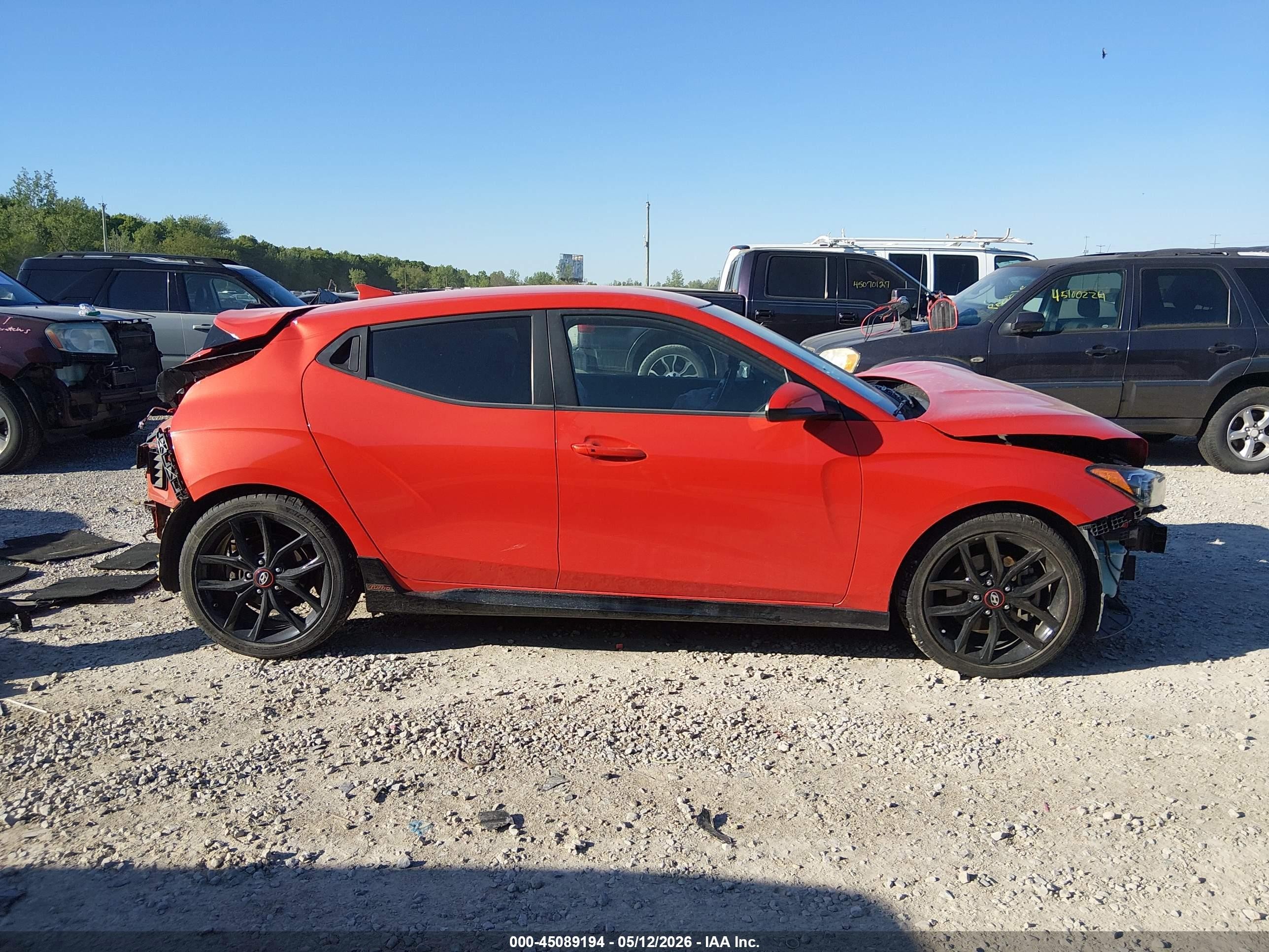 2020 Hyundai Veloster Turbo R-spec Оранжевый vin: KMHTH6AB1LU027354