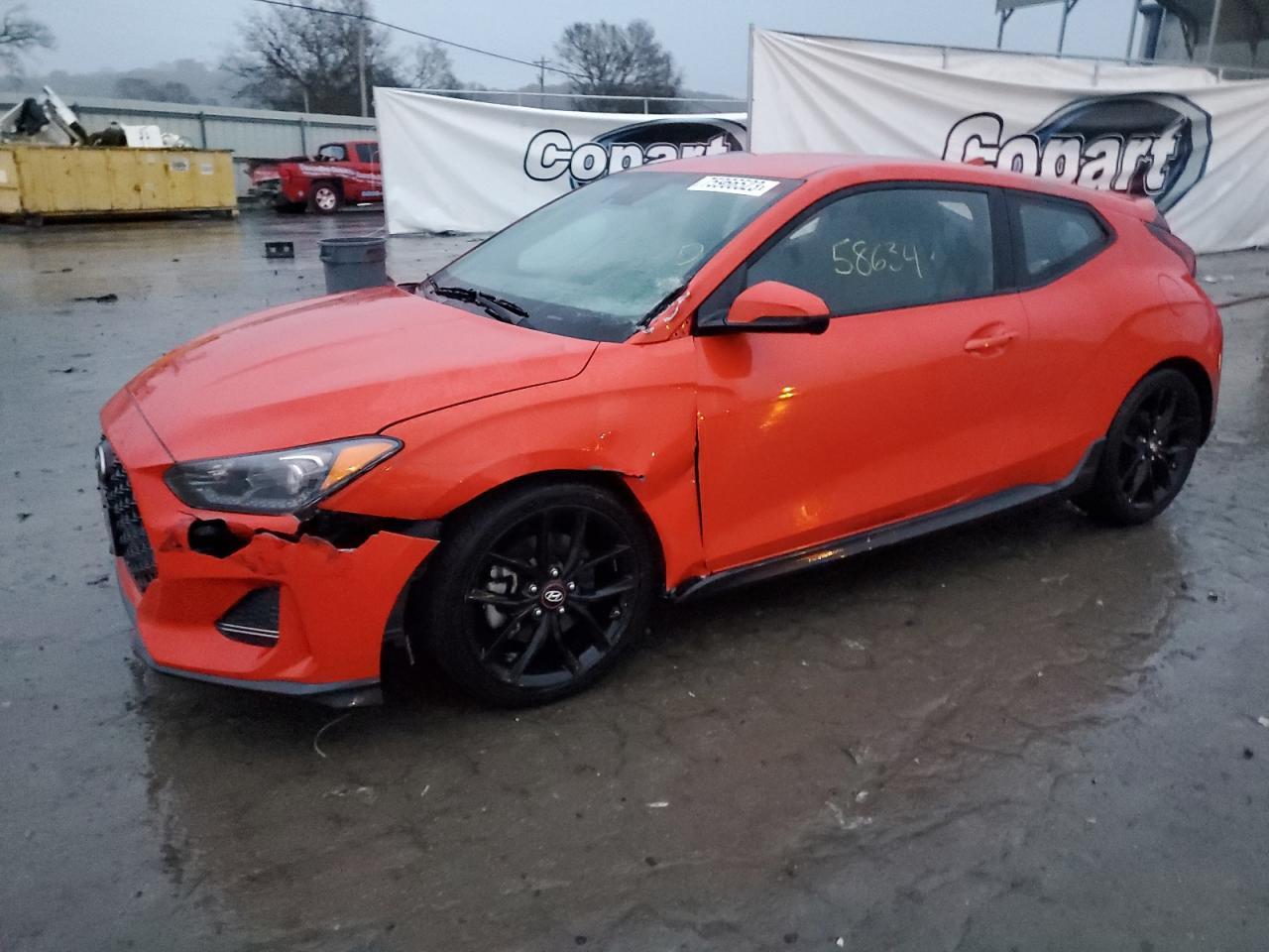 2019 Hyundai Veloster Turbo Orange vin: KMHTH6AB2KU008729