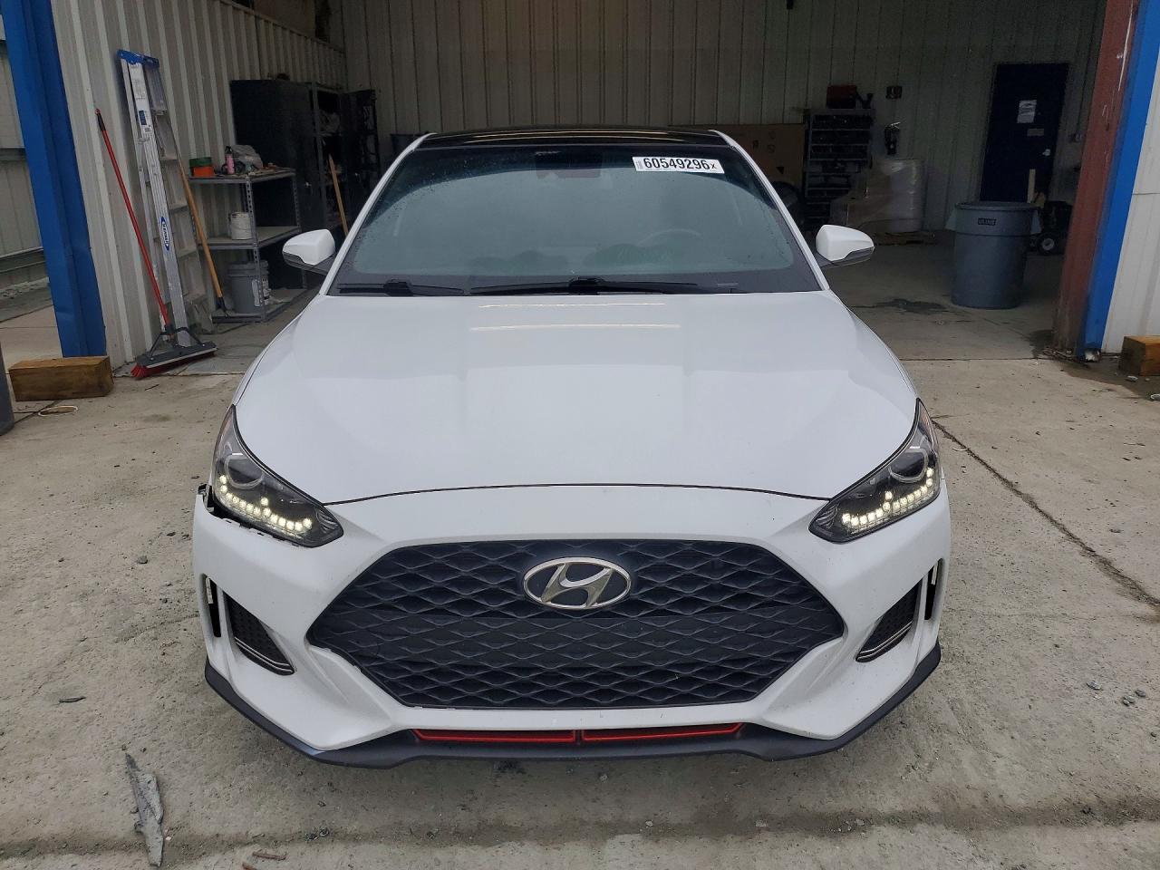 2019 Hyundai Veloster Turbo R-spec White vin: KMHTH6AB2KU020234