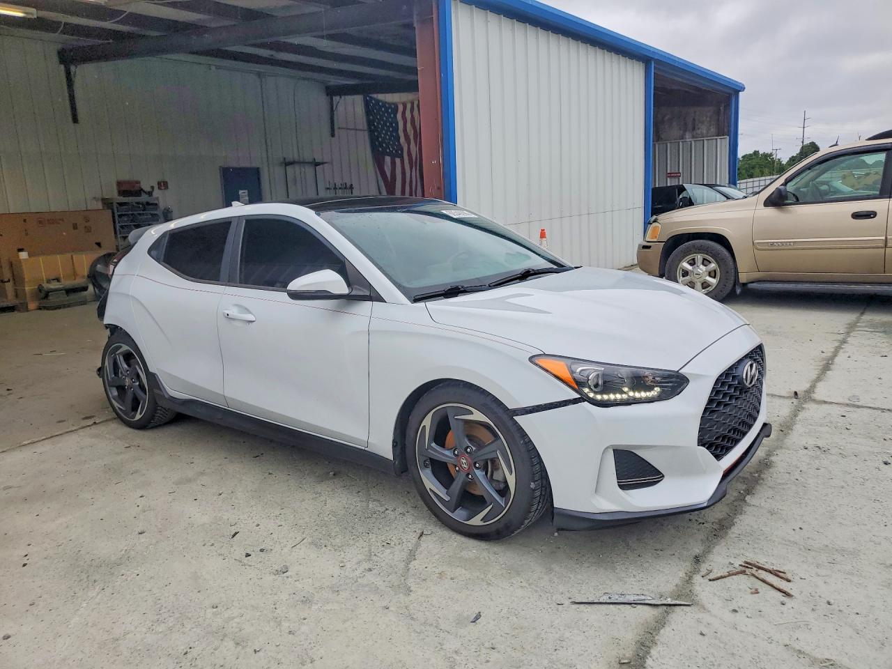 2019 Hyundai Veloster Turbo R-spec White vin: KMHTH6AB2KU020234