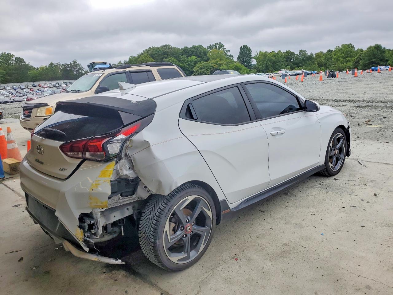 2019 Hyundai Veloster Turbo R-spec White vin: KMHTH6AB2KU020234