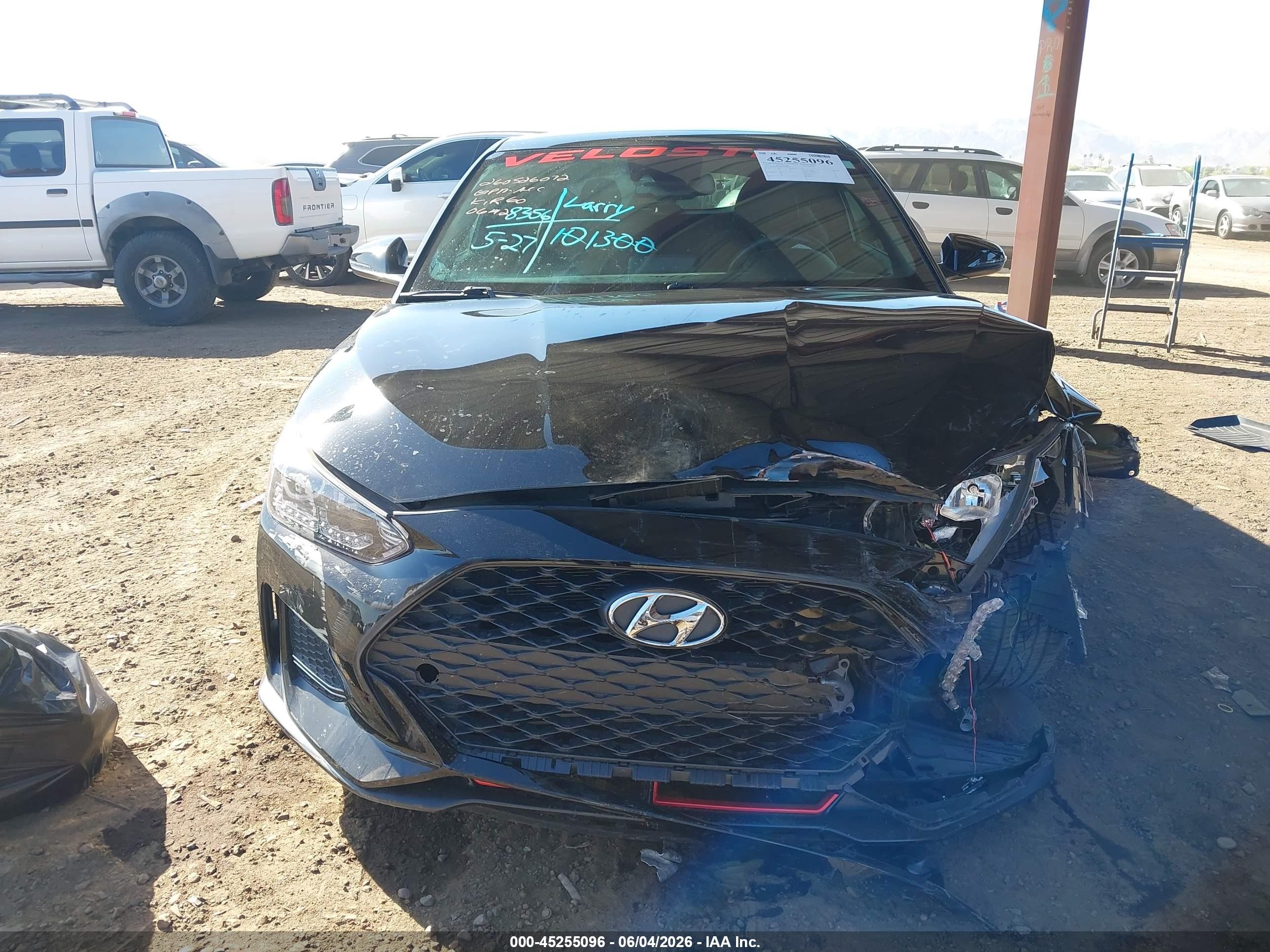 2019 Hyundai Veloster Turbo Black vin: KMHTH6AB6KU020642