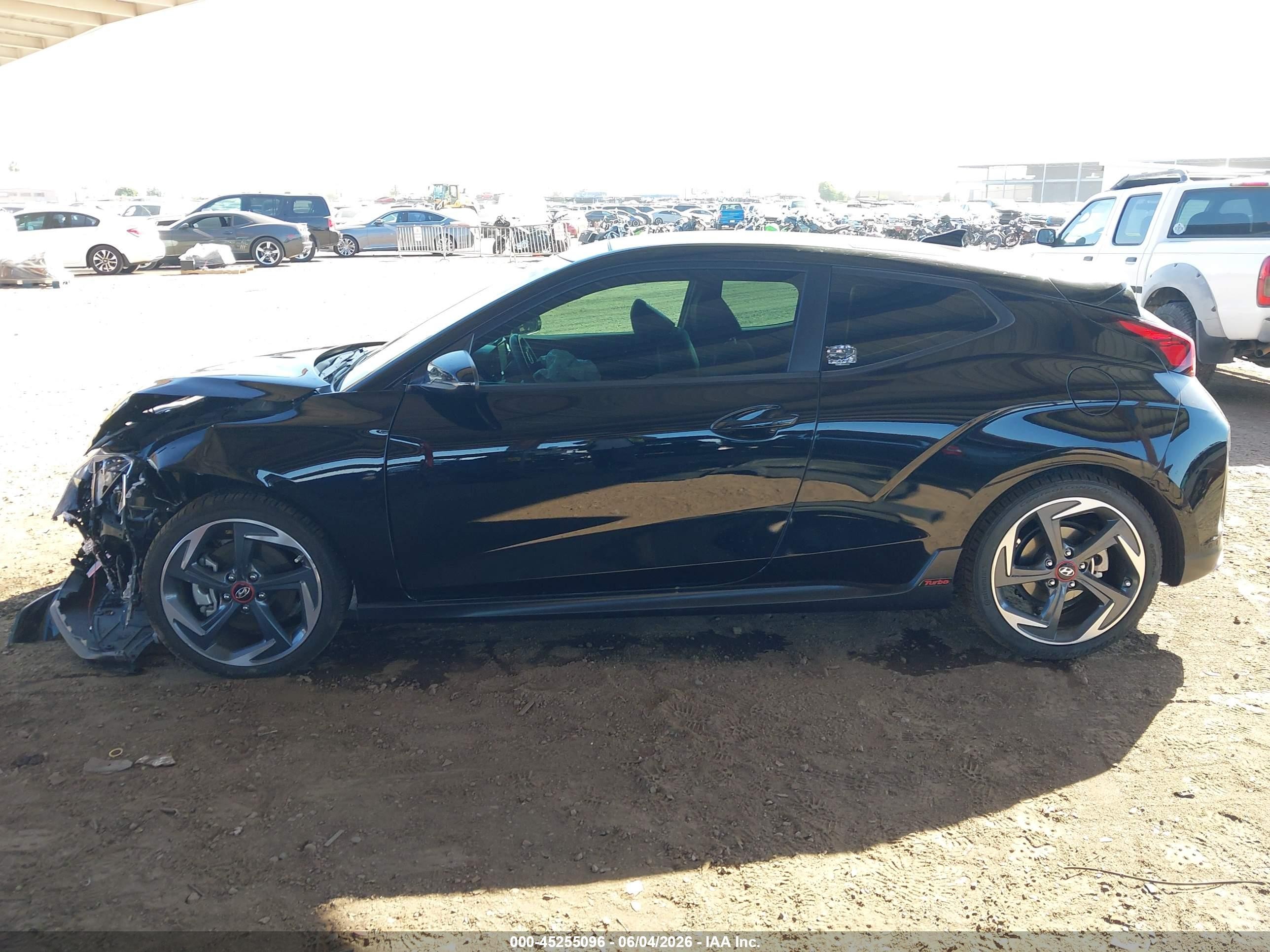 2019 Hyundai Veloster Turbo Black vin: KMHTH6AB6KU020642