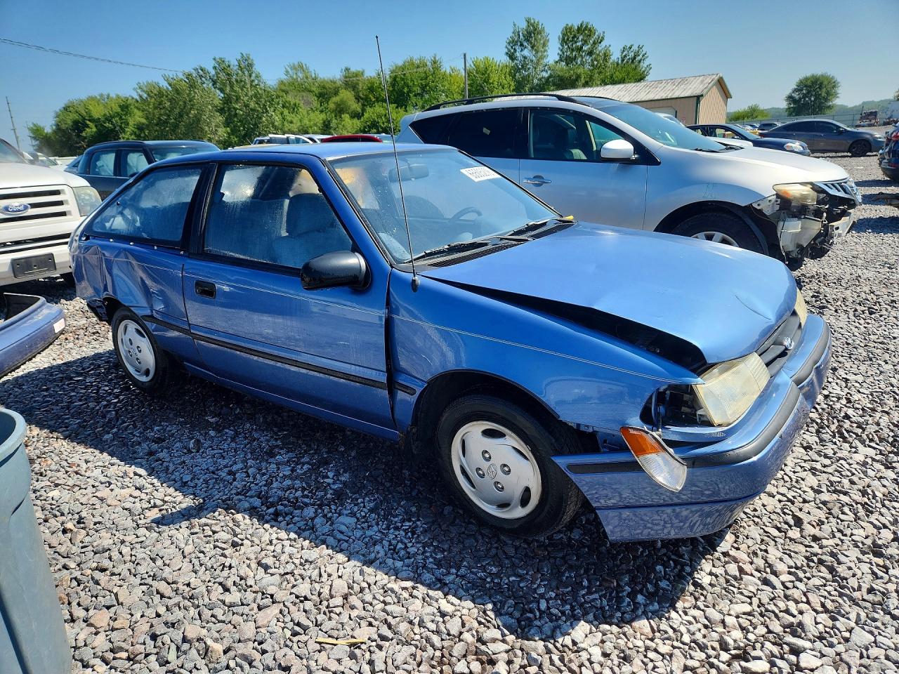 1994 Hyundai Excel Base Blue vin: KMHVD12JXRU335855