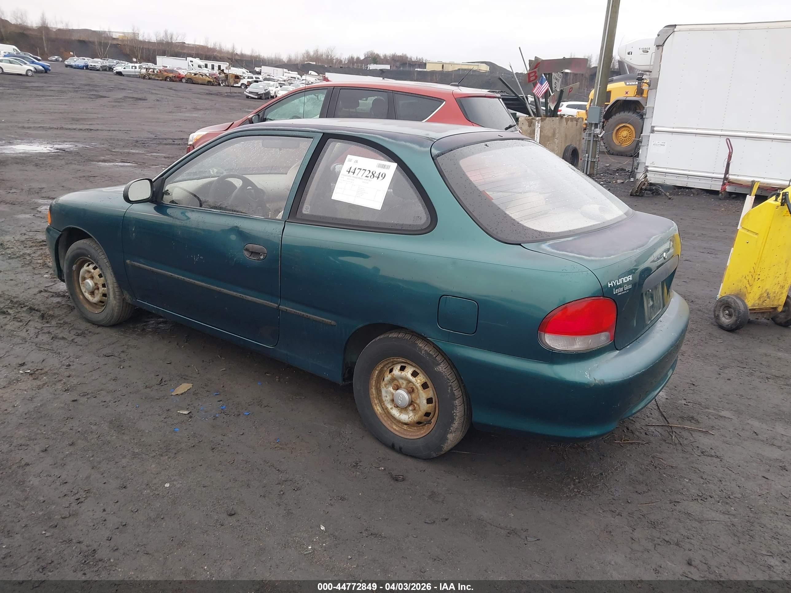 1999 Hyundai Accent L Green vin: KMHVD14N4XU448150