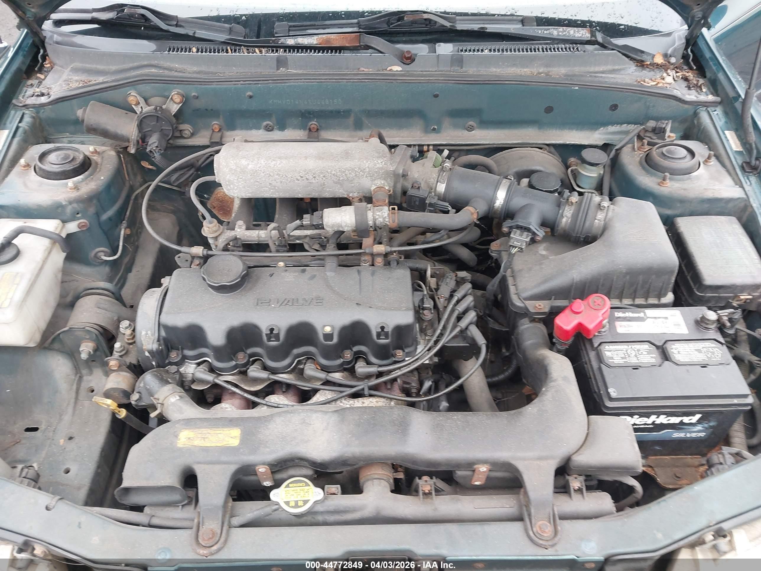 1999 Hyundai Accent L Green vin: KMHVD14N4XU448150