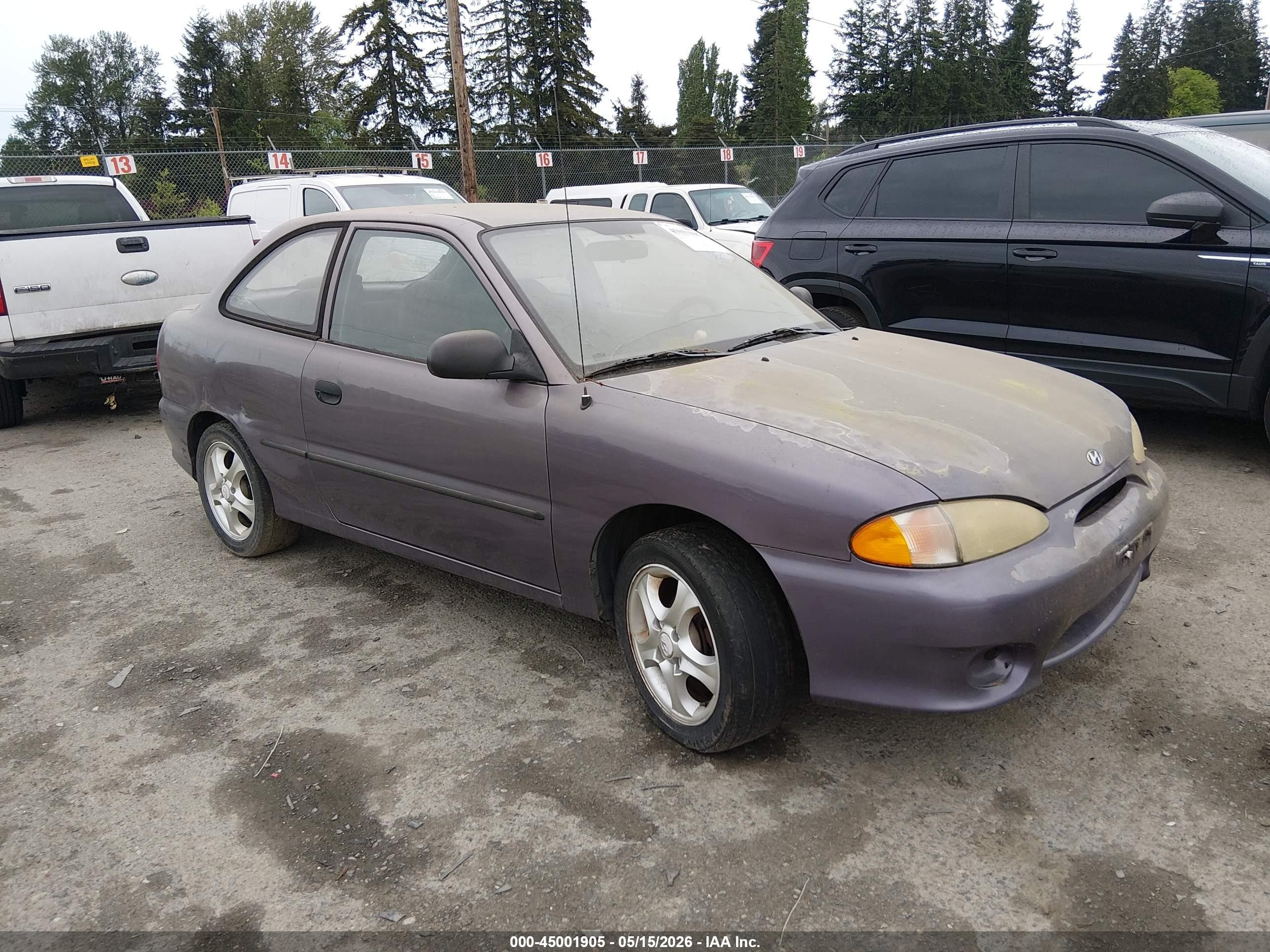 1999 Hyundai Accent L Purple vin: KMHVD14N8XU438415
