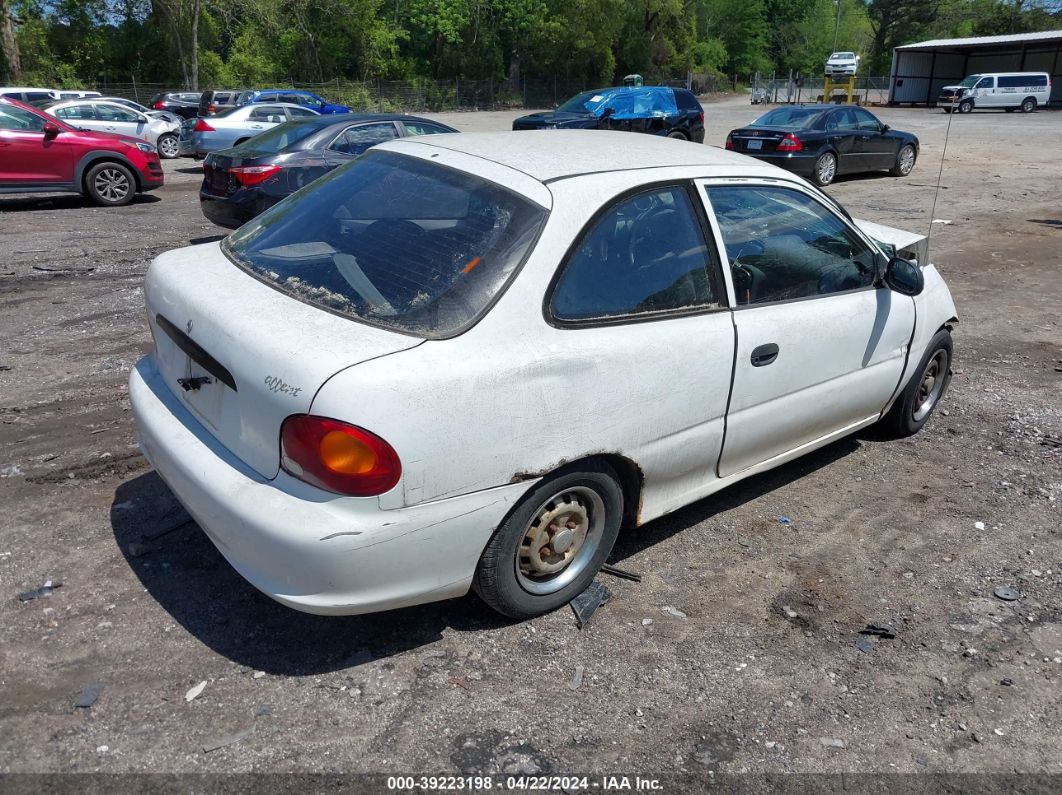 1997 Hyundai Accent L White vin: KMHVD14NXVU241663