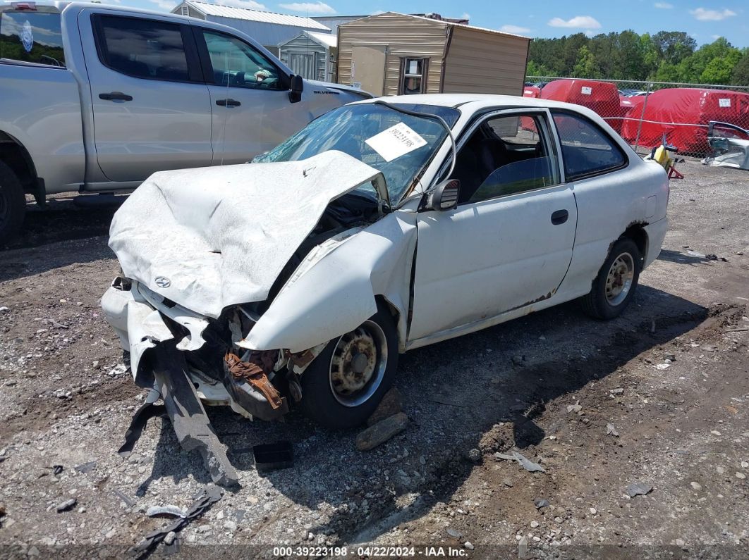 1997 Hyundai Accent L White vin: KMHVD14NXVU241663