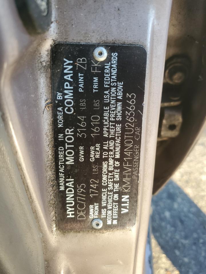 1996 Hyundai Accent Base Black vin: KMHVF14N0TU263663