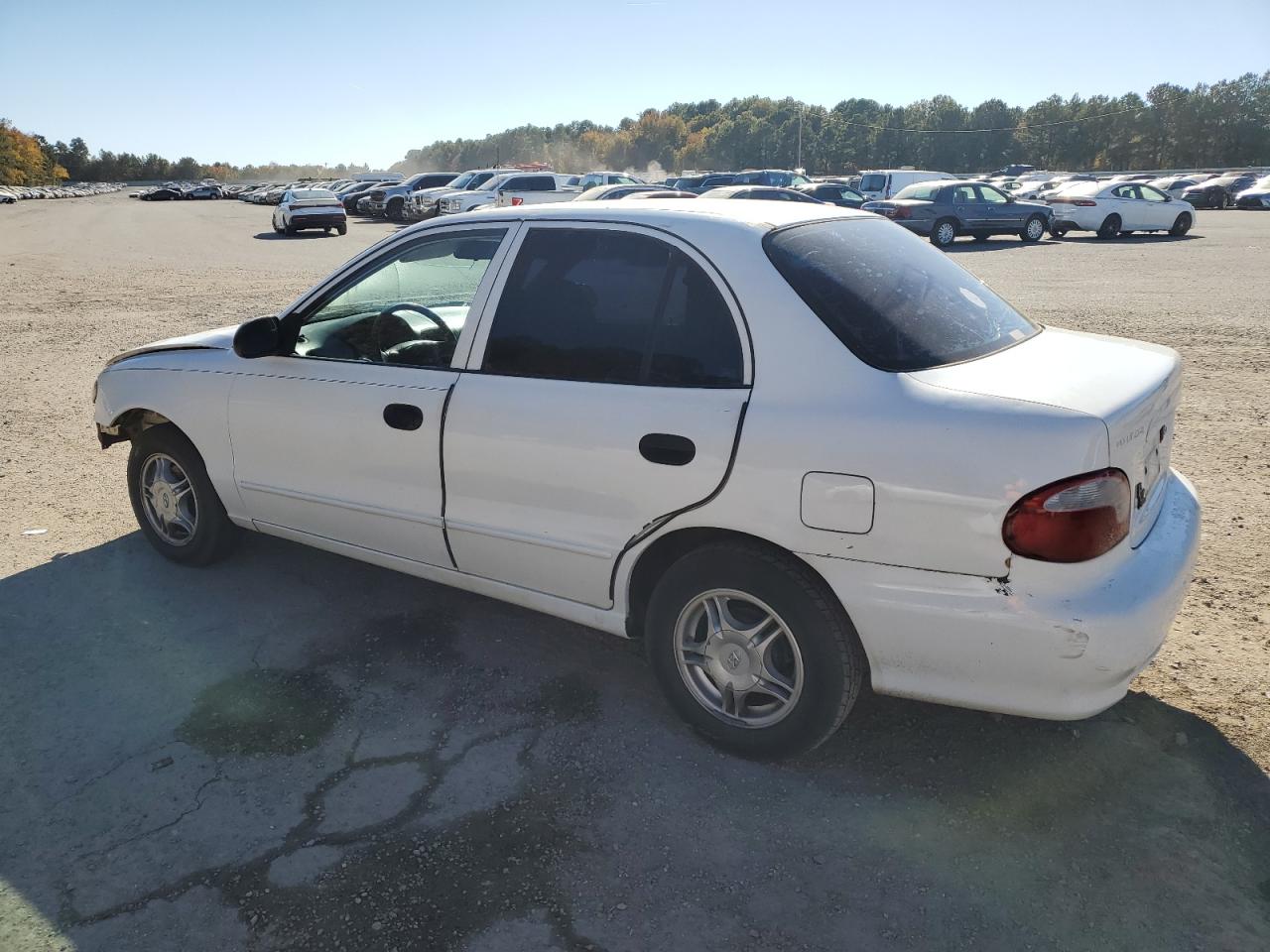 1999 Hyundai Accent Gl White vin: KMHVF24N3XU575696