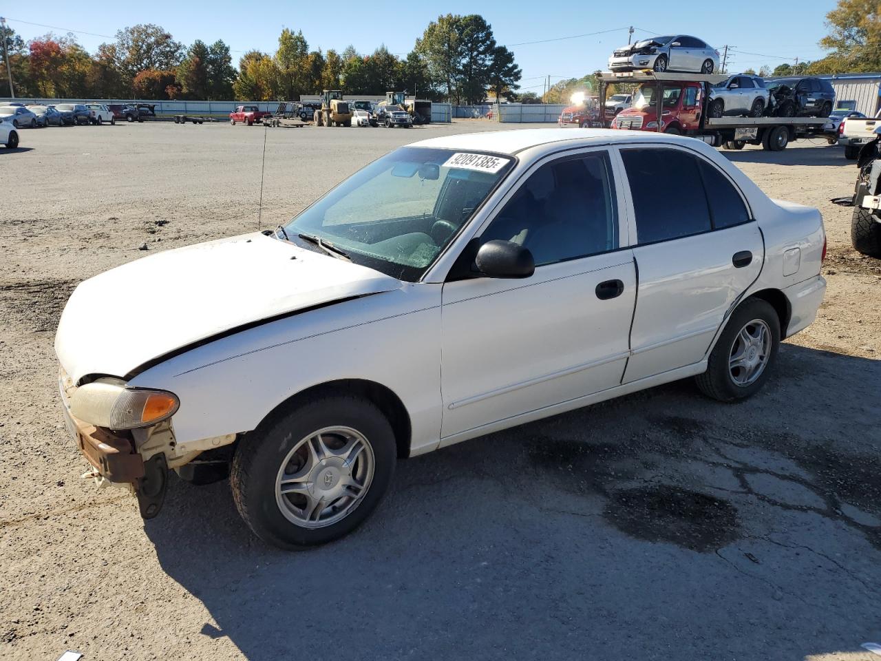 1999 Hyundai Accent Gl White vin: KMHVF24N3XU575696