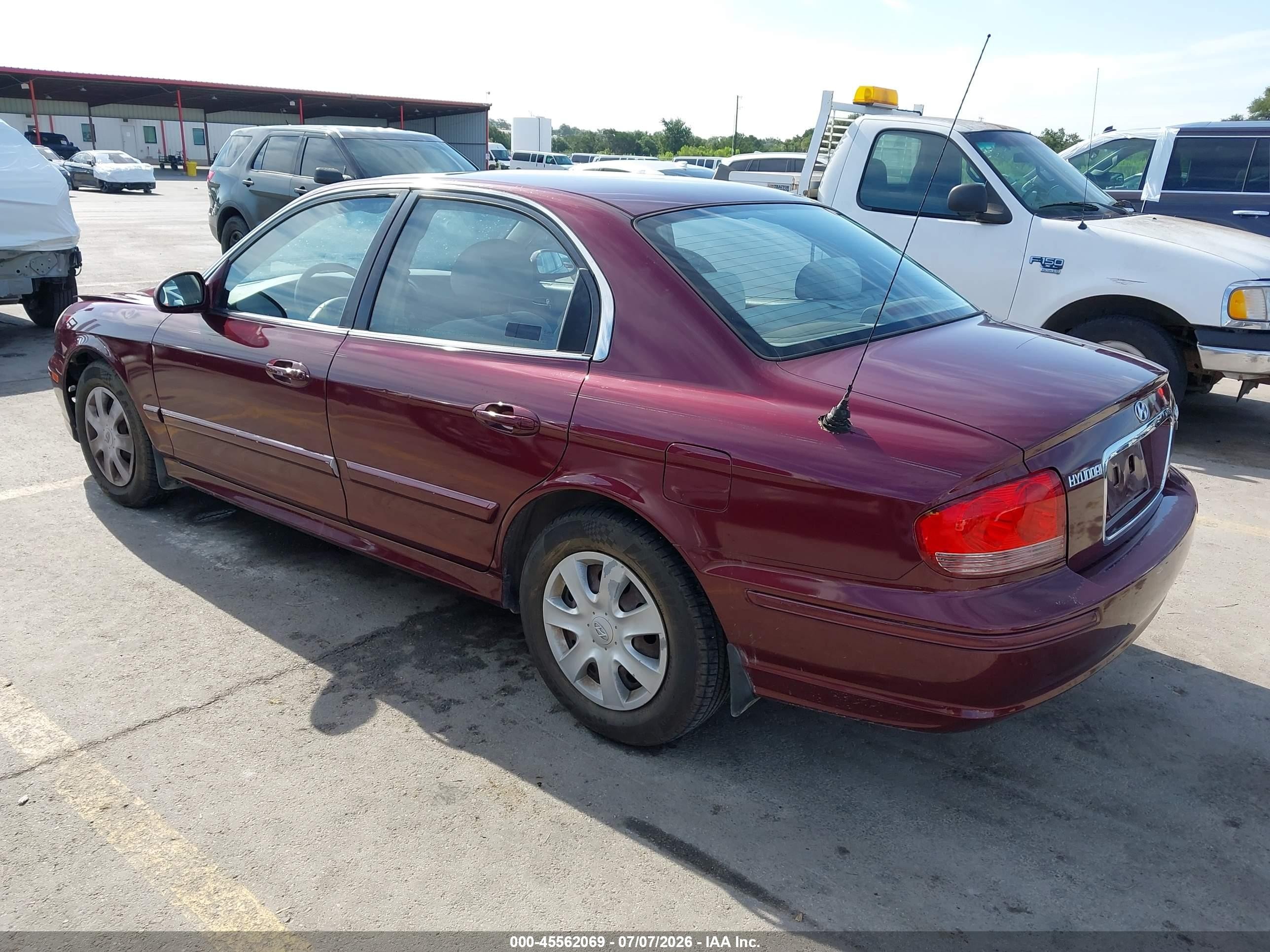 2005 Hyundai Sonata Gl V6 Burgundy vin: KMHWF25H05A137441