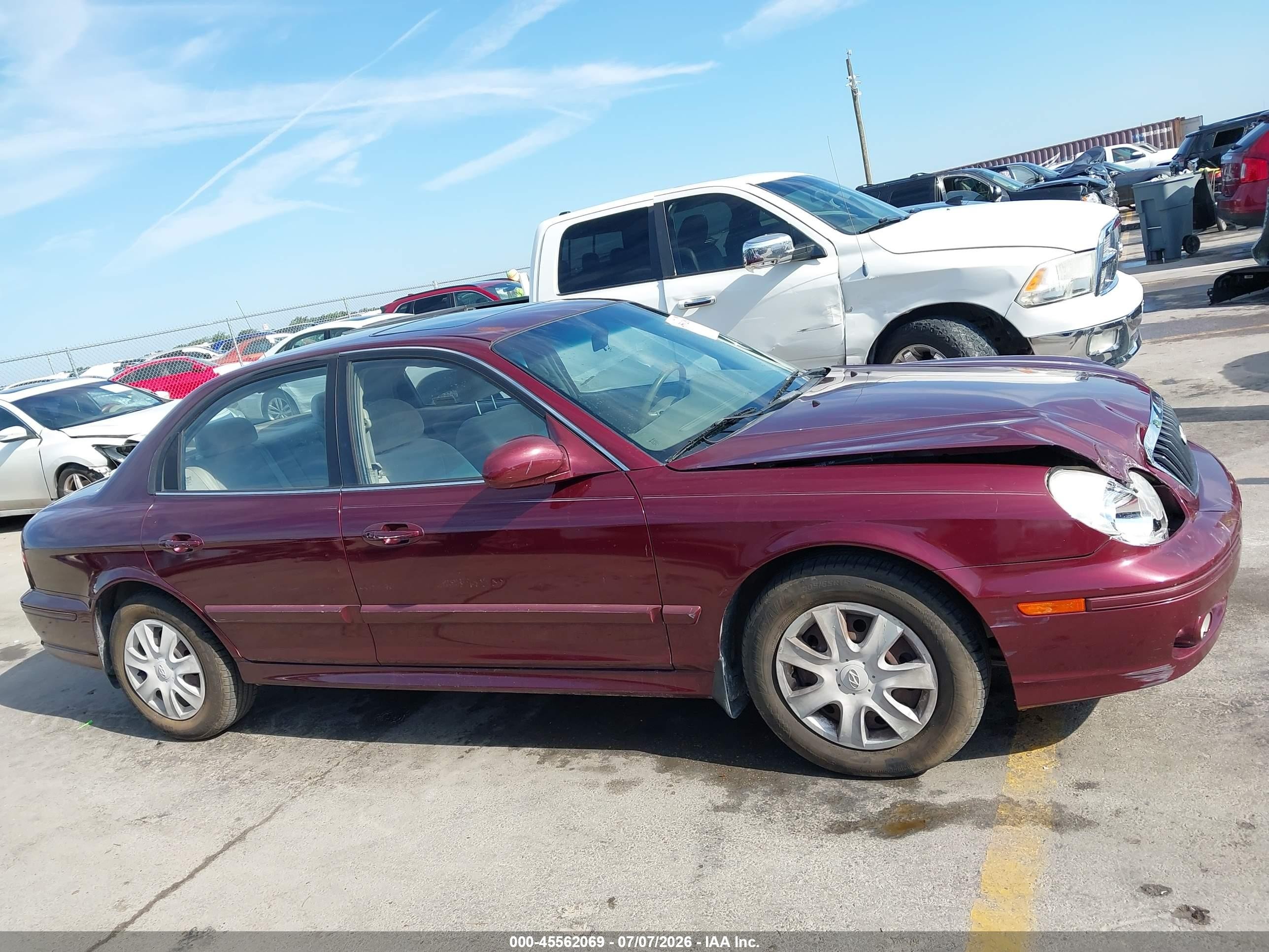 2005 Hyundai Sonata Gl V6 Burgundy vin: KMHWF25H05A137441
