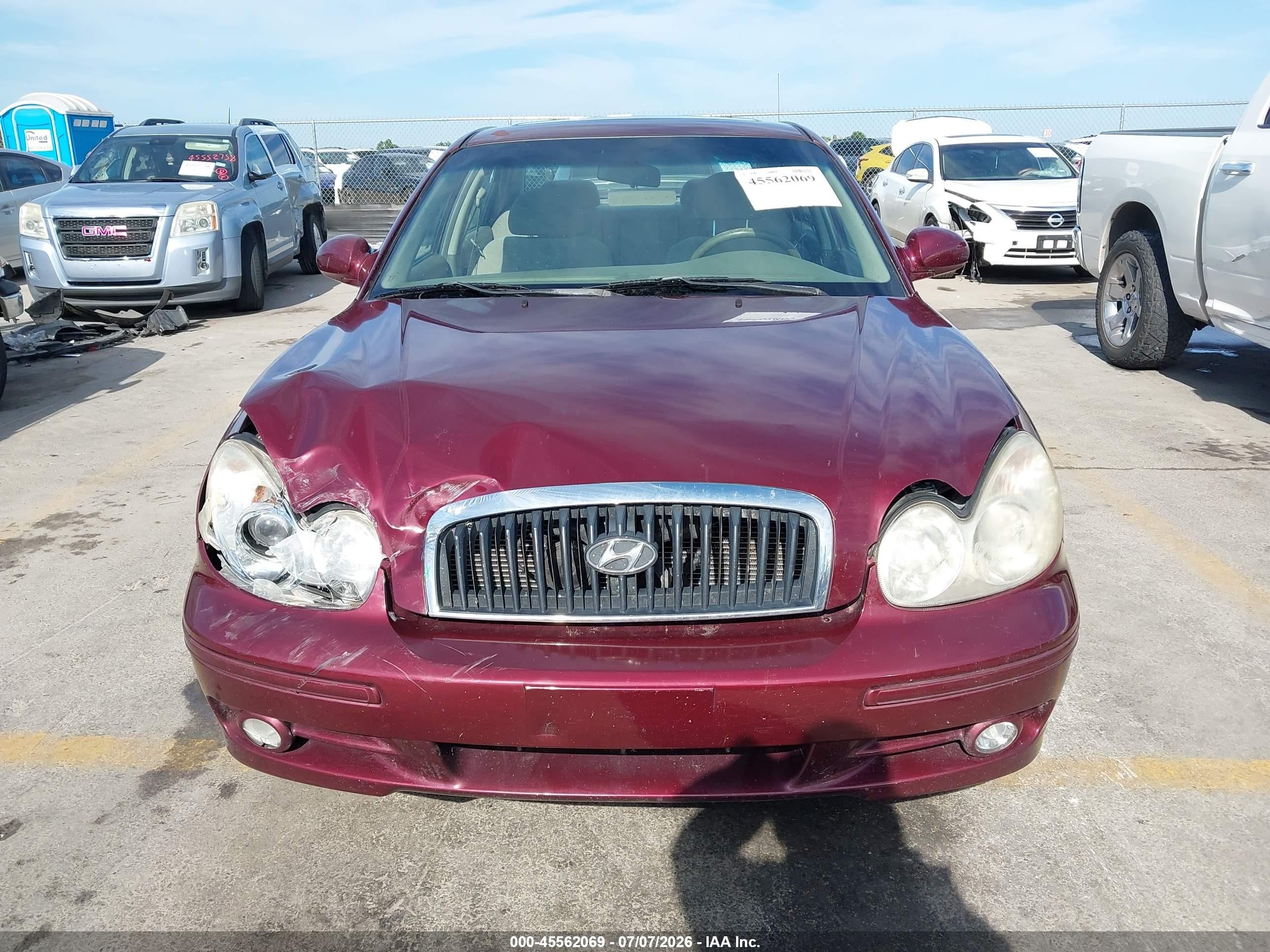 2005 Hyundai Sonata Gl V6 Burgundy vin: KMHWF25H05A137441