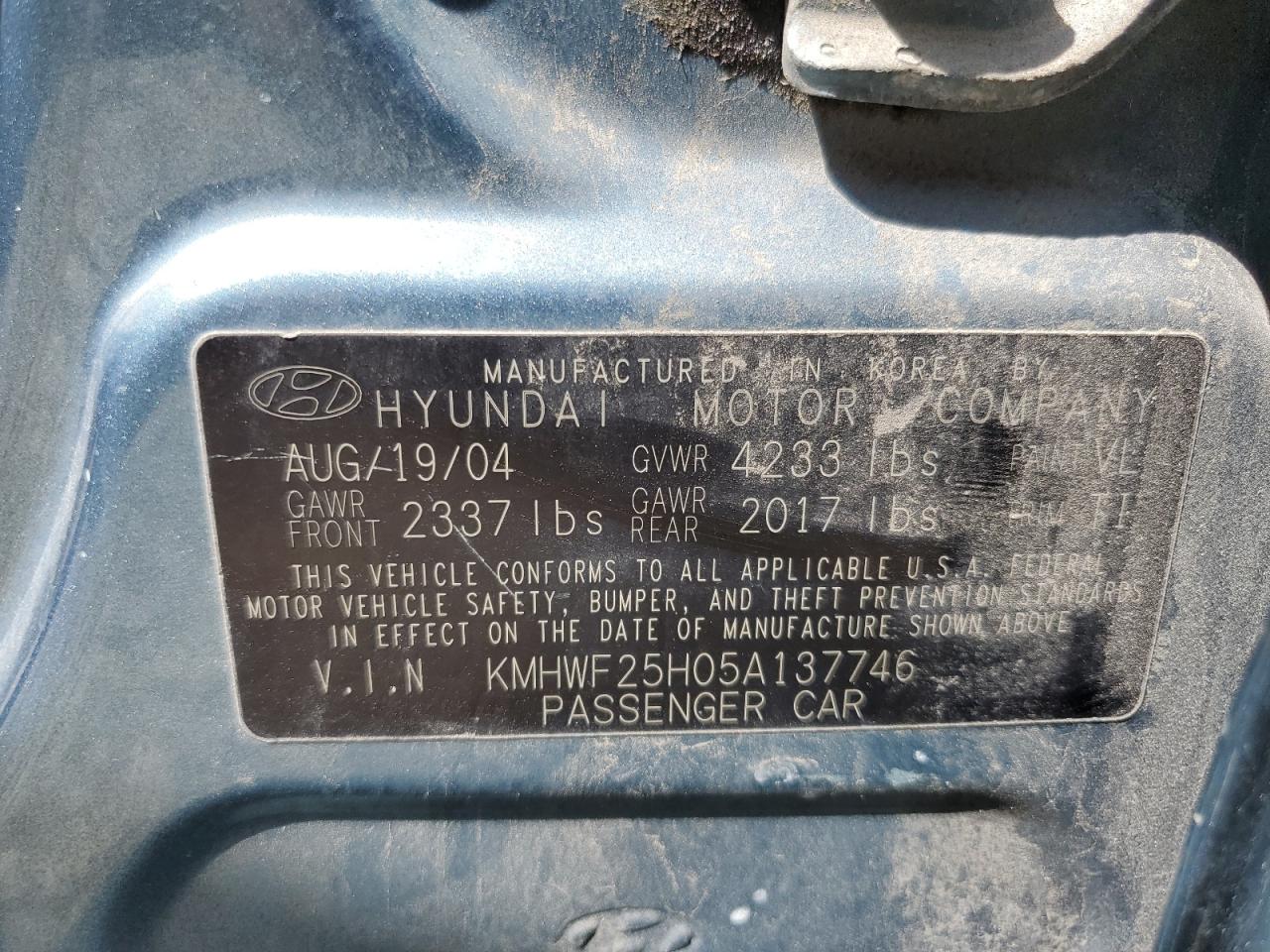 2005 Hyundai Sonata Gl Green vin: KMHWF25H05A137746