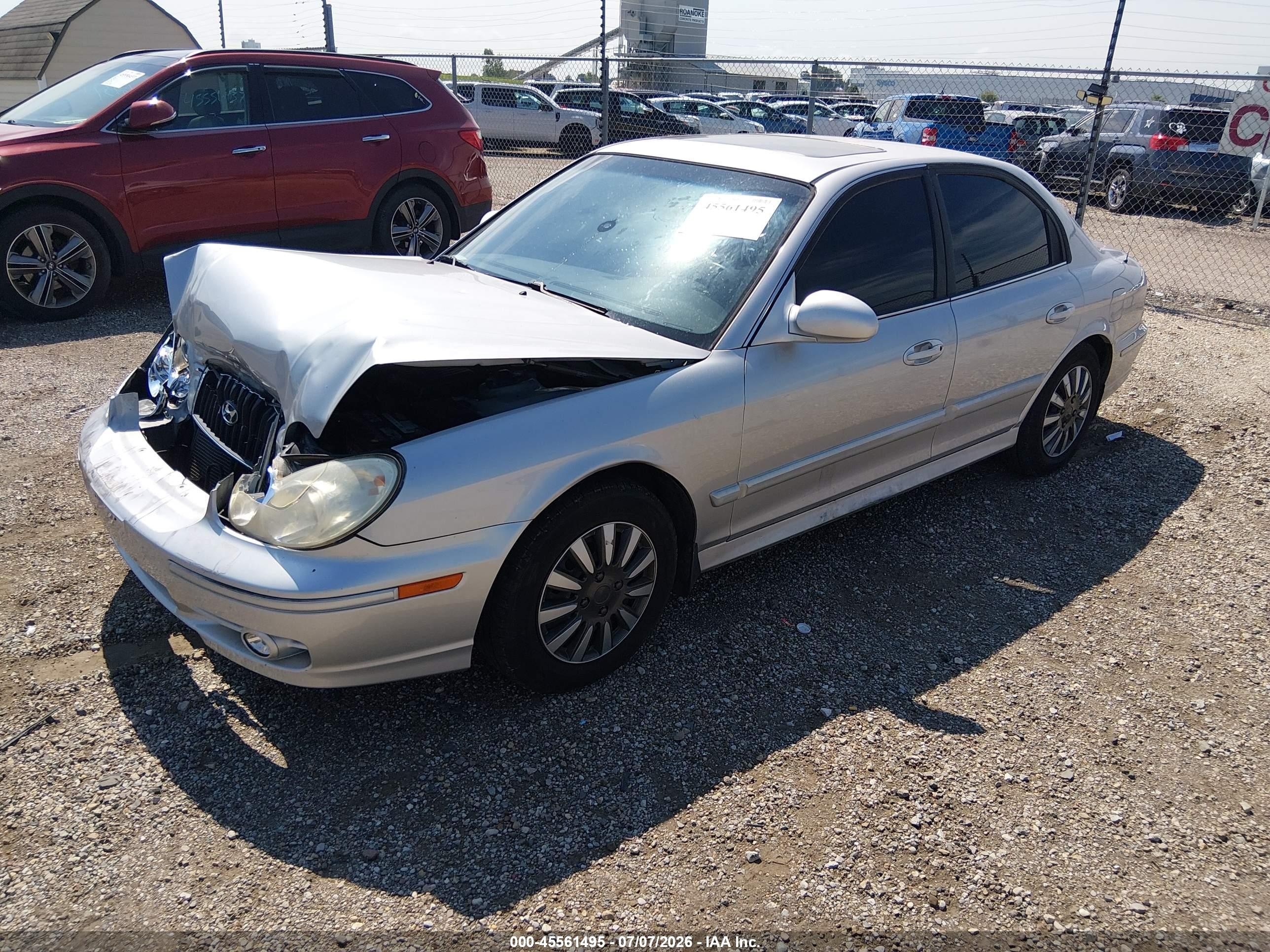 2005 Hyundai Sonata Gl V6 Silver vin: KMHWF25H05A166308