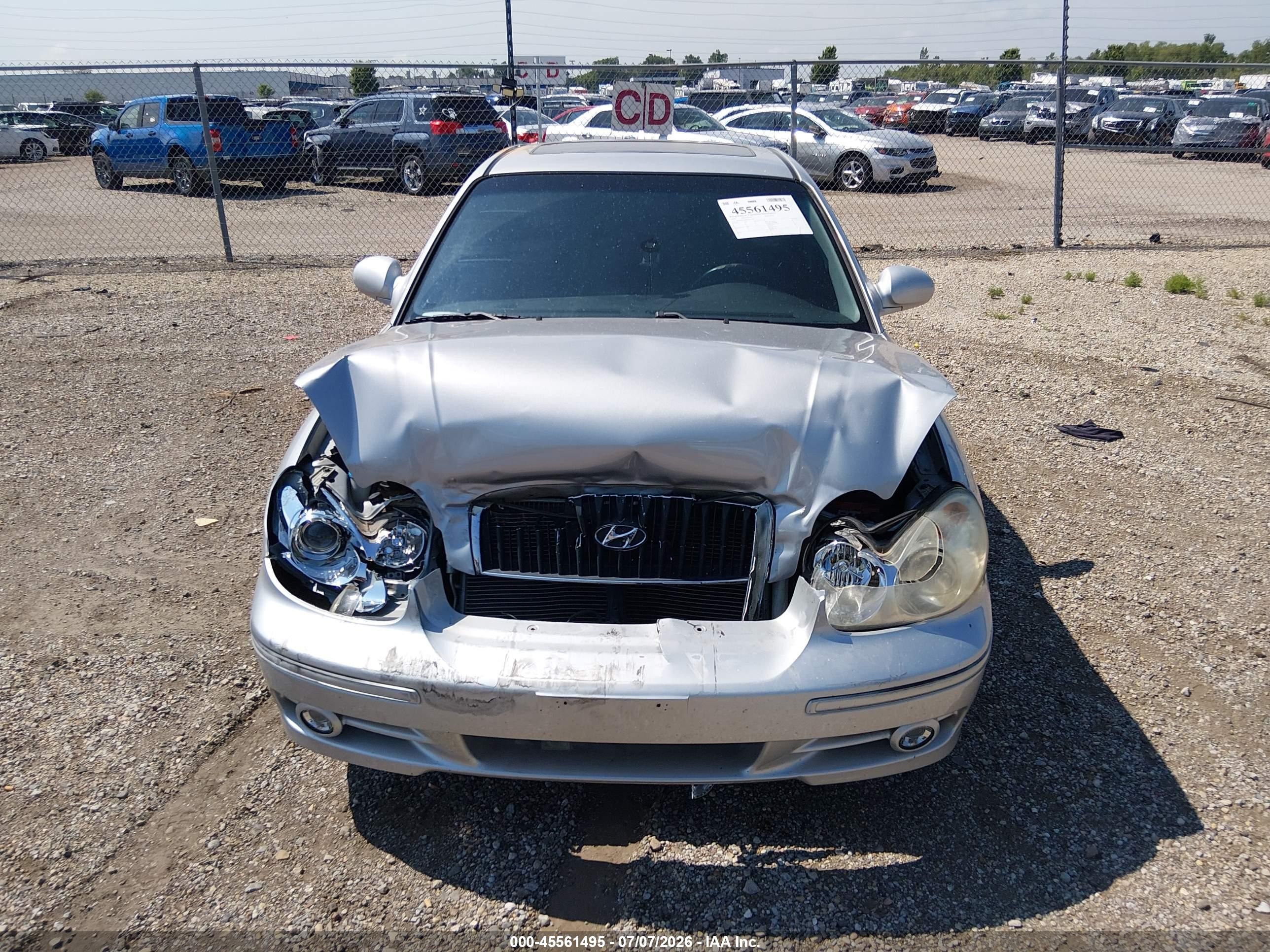 2005 Hyundai Sonata Gl V6 Silver vin: KMHWF25H05A166308