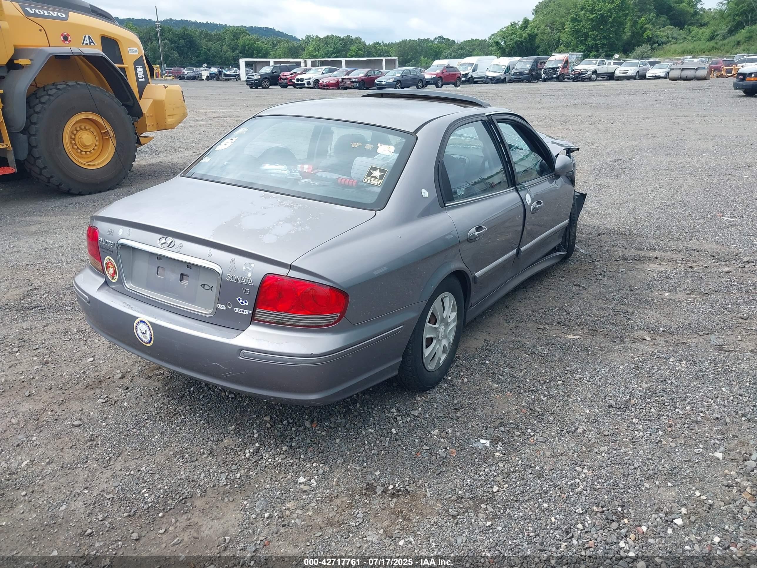 2005 Hyundai Sonata Gl V6 Gray vin: KMHWF25H35A197360