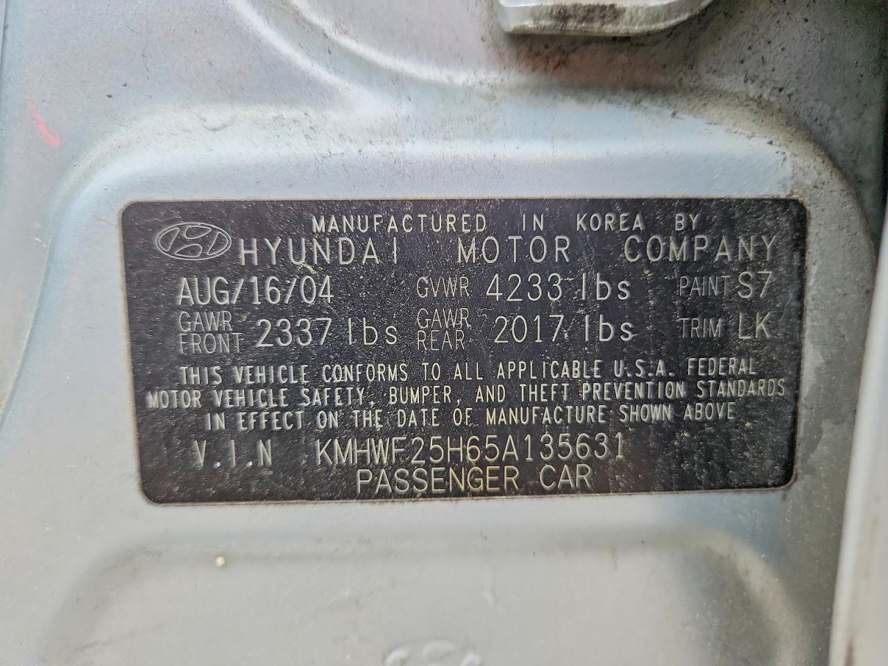 2005 Hyundai Sonata Gl Silver vin: KMHWF25H65A135631