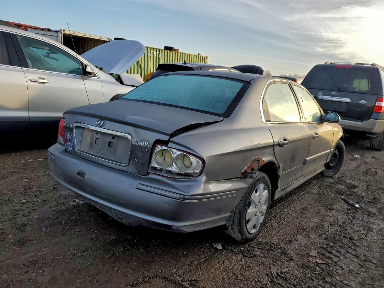 2003 Hyundai Sonata Gl Gray vin: KMHWF25H73A768362