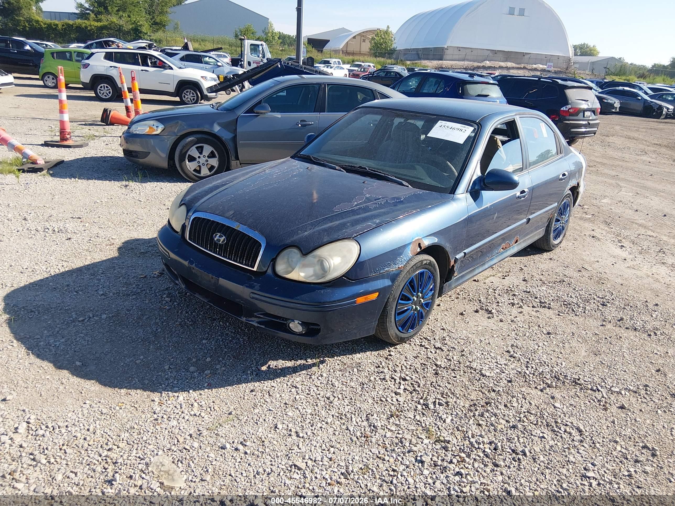 2003 Hyundai Sonata Base W/2.7l V6 Blue vin: KMHWF25H73A896732