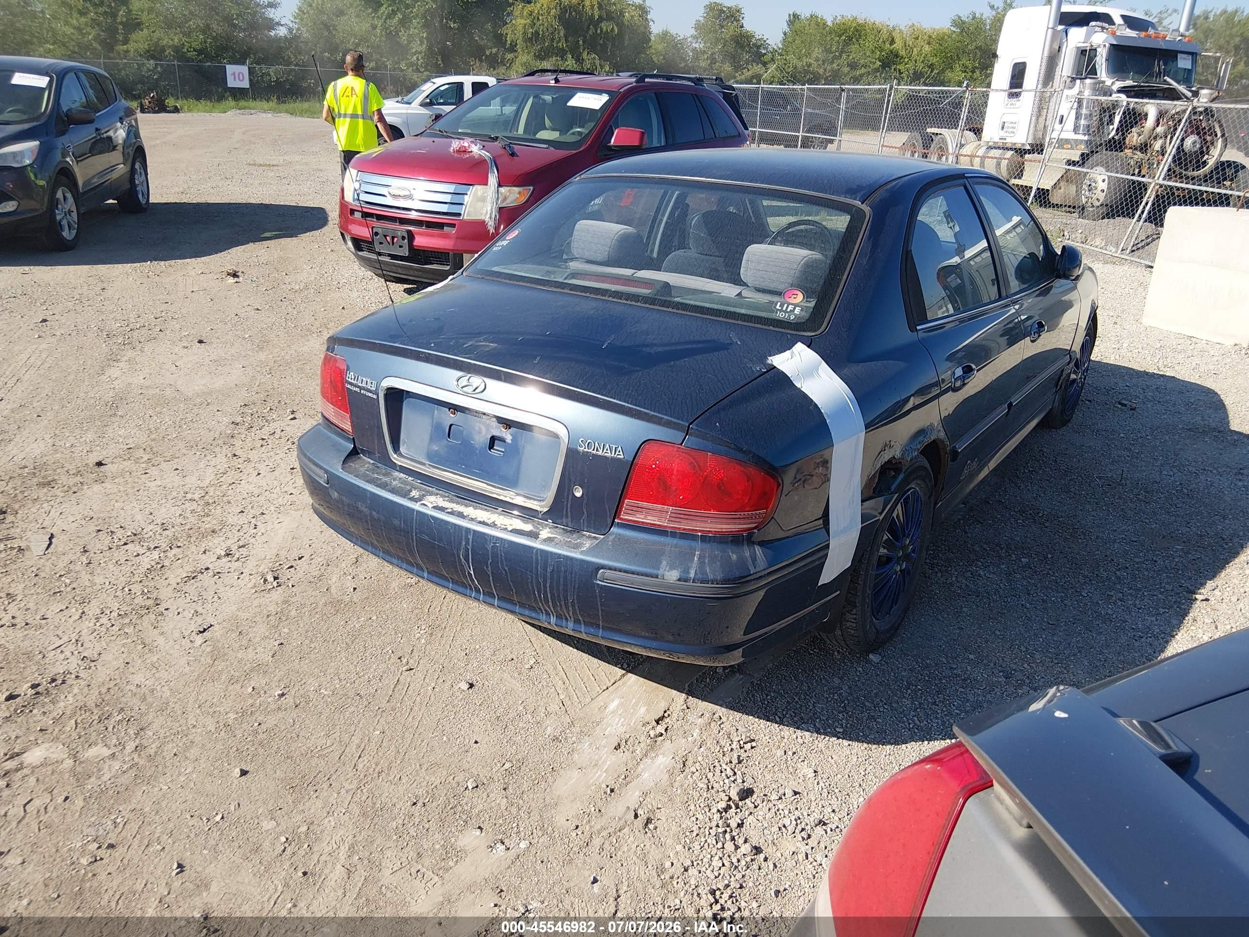 2003 Hyundai Sonata Base W/2.7l V6 Blue vin: KMHWF25H73A896732