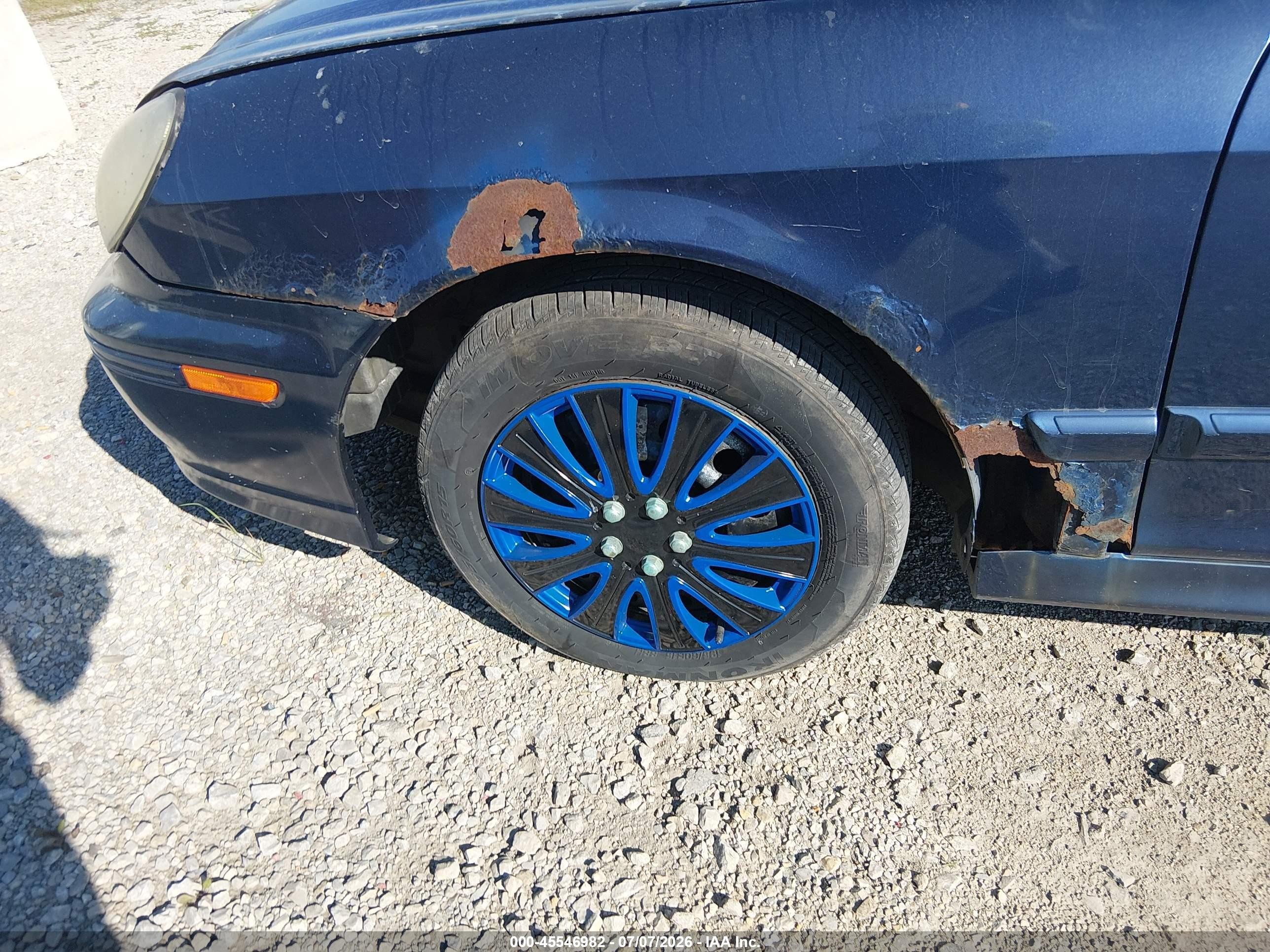 2003 Hyundai Sonata Base W/2.7l V6 Blue vin: KMHWF25H73A896732