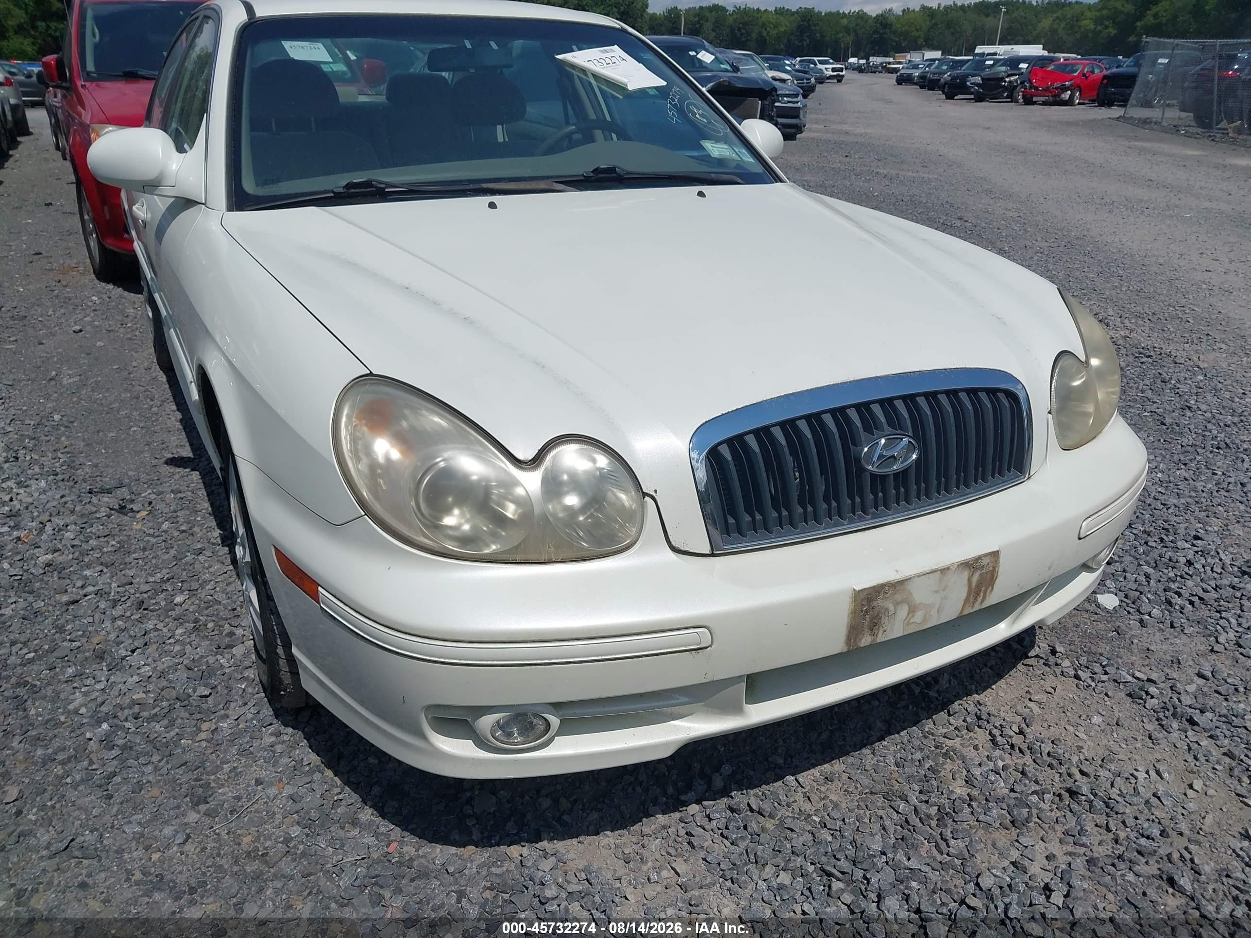 2005 Hyundai Sonata Gl V6 White vin: KMHWF25H75A210336