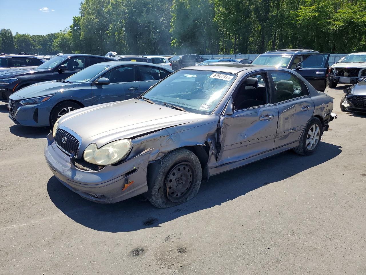 2005 Hyundai Sonata Gl Gray vin: KMHWF25H85A200091