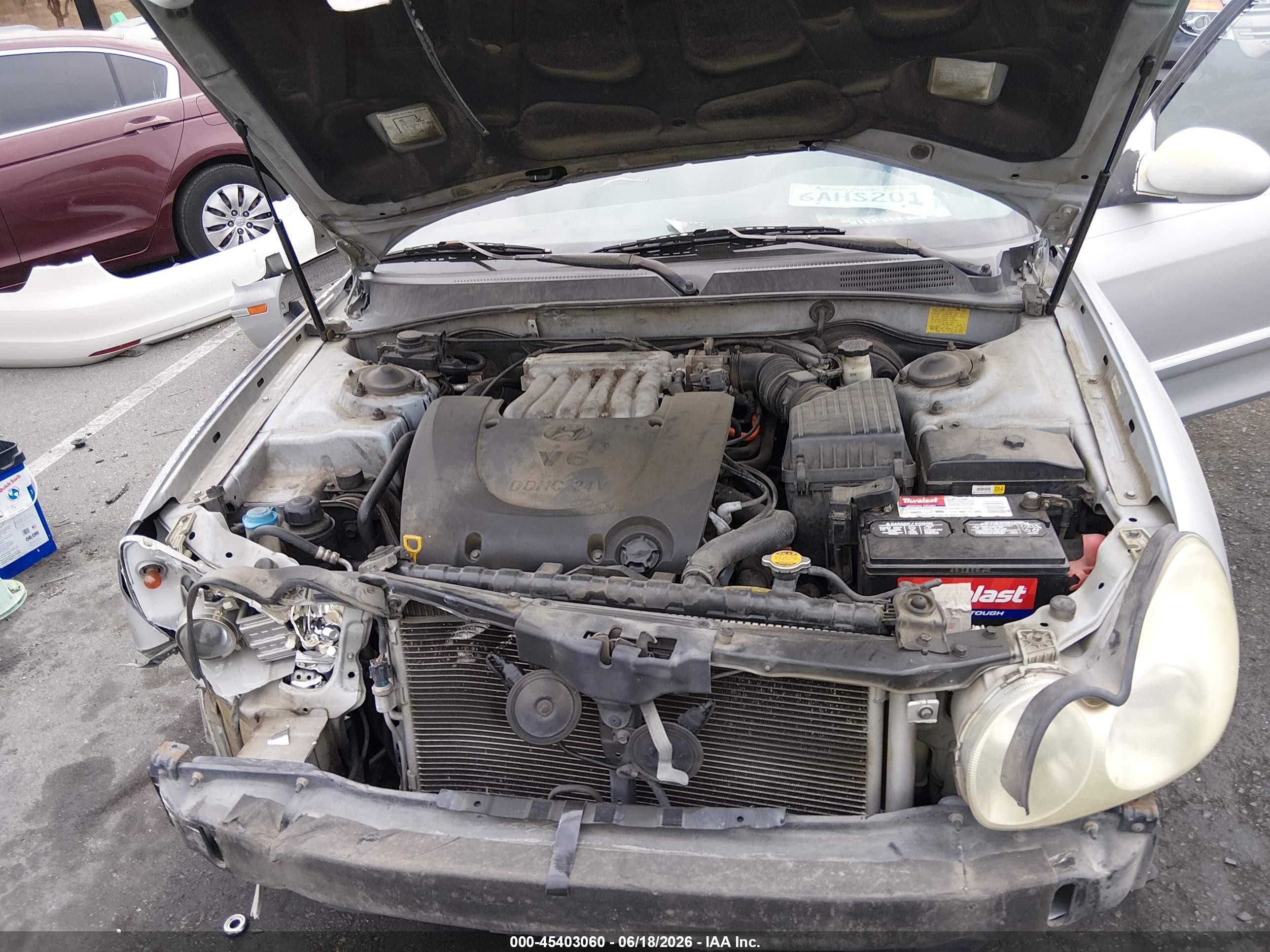 2005 Hyundai Sonata Gl V6 Silver vin: KMHWF25H95A105166