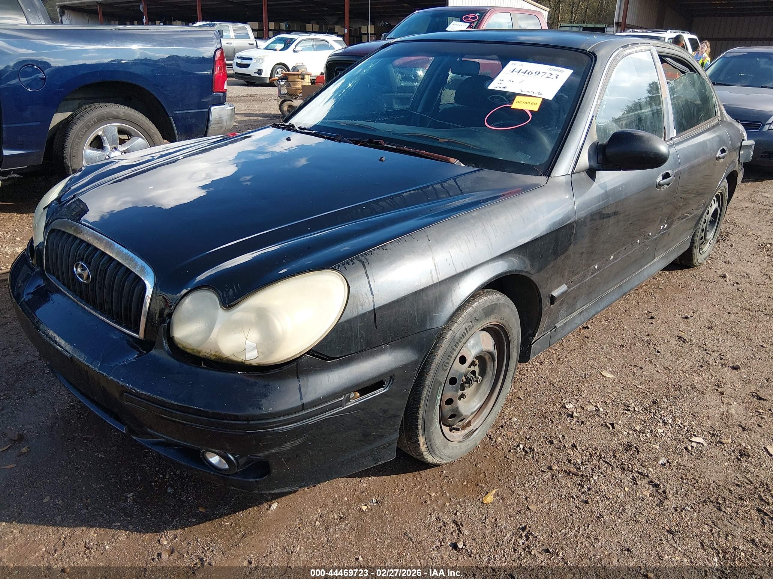 2002 Hyundai Sonata   Black vin: KMHWF25S12A590474