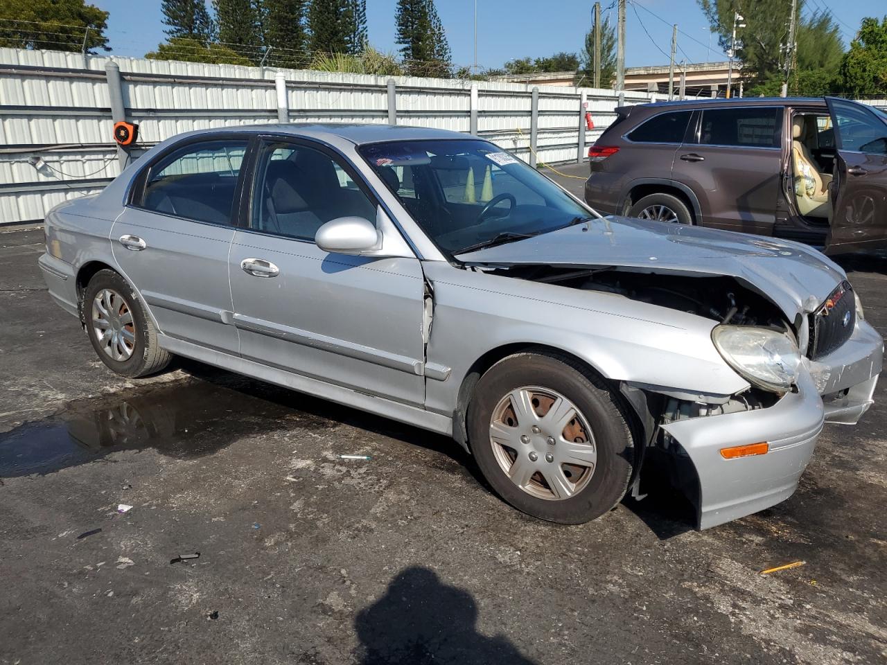 2003 Hyundai Sonata Gl Silver vin: KMHWF25S13A742092