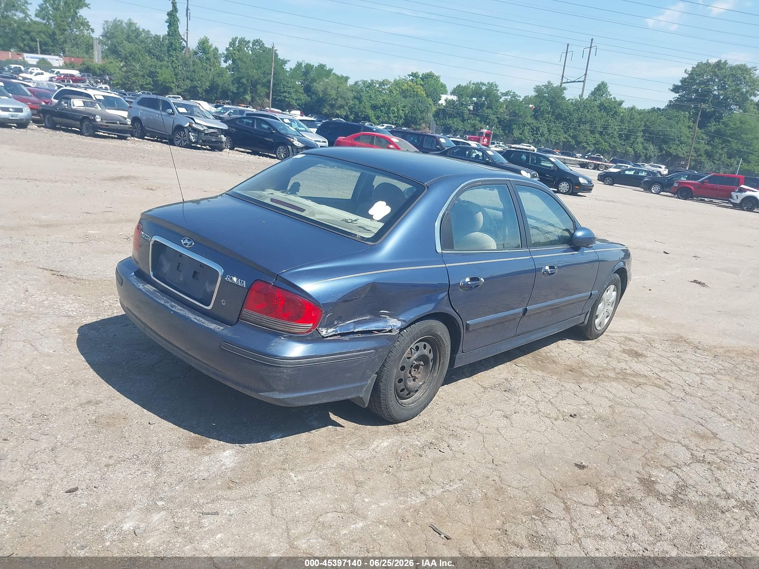 2005 Hyundai Sonata Gl Blue vin: KMHWF25S15A176163