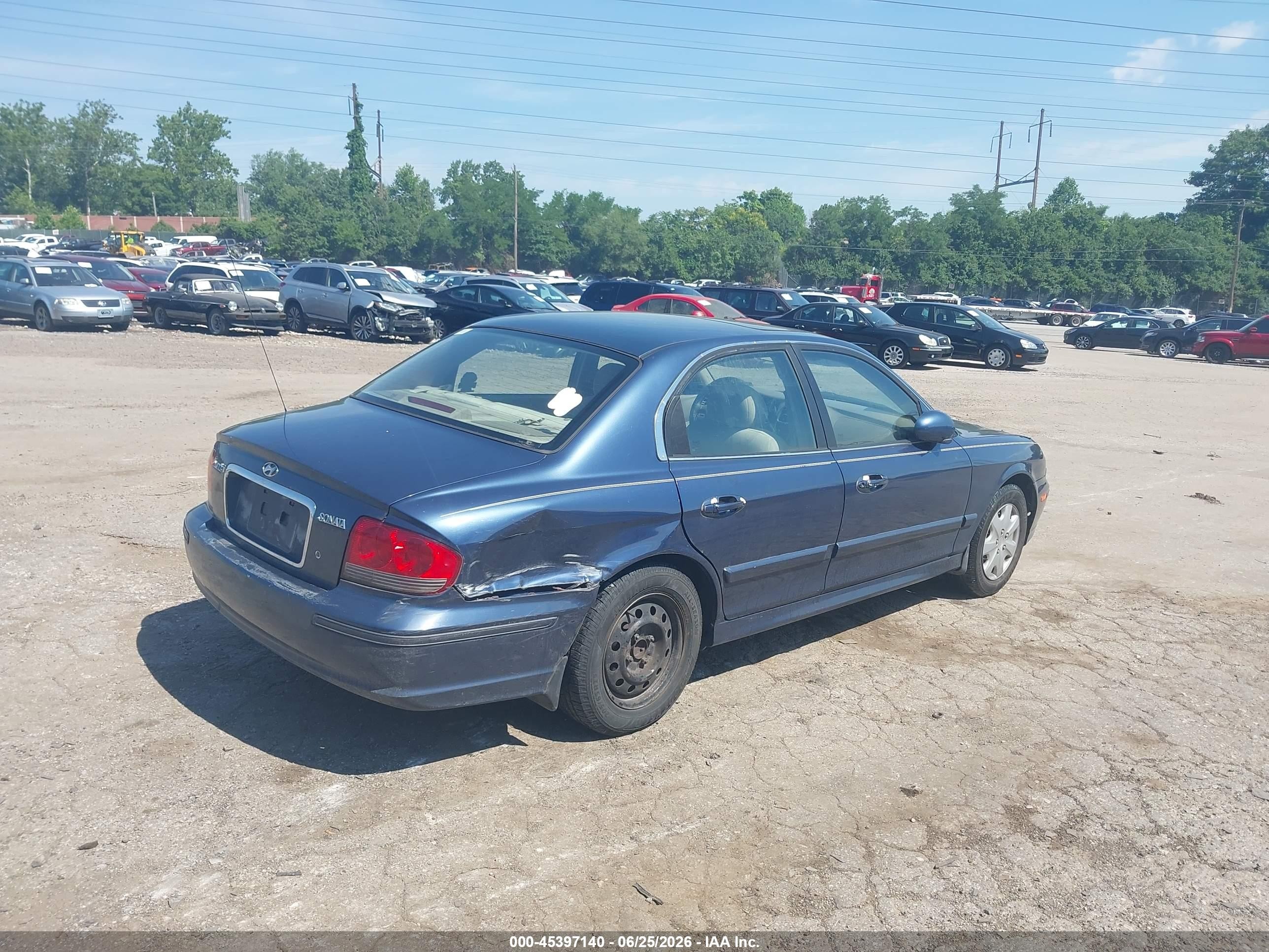 2005 Hyundai Sonata Gl Blue vin: KMHWF25S15A176163