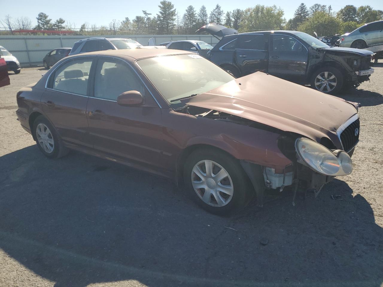 2002 Hyundai Sonata Gl Burgundy vin: KMHWF25S62A709085