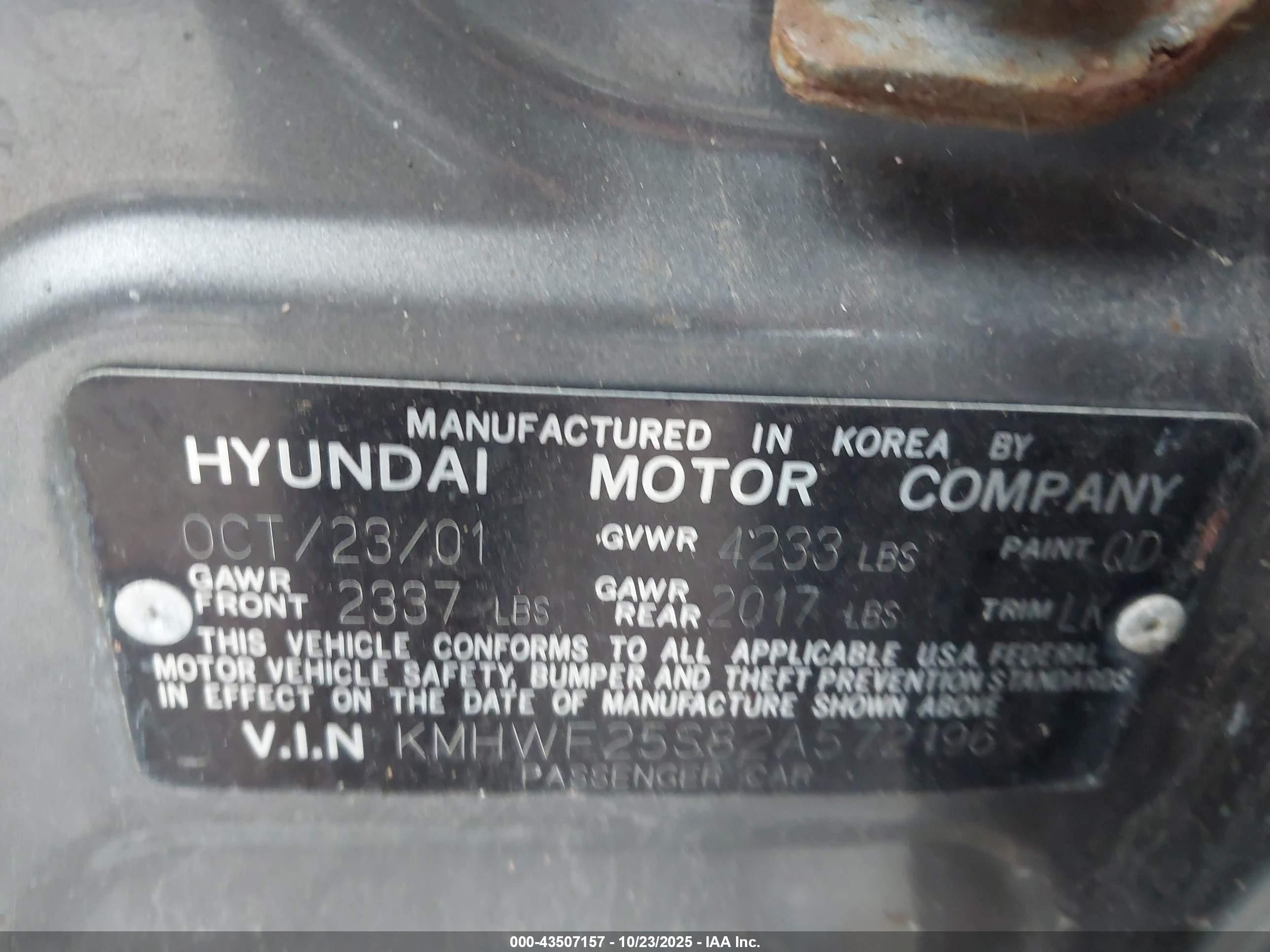 2002 Hyundai Sonata   Gray vin: KMHWF25S82A572196