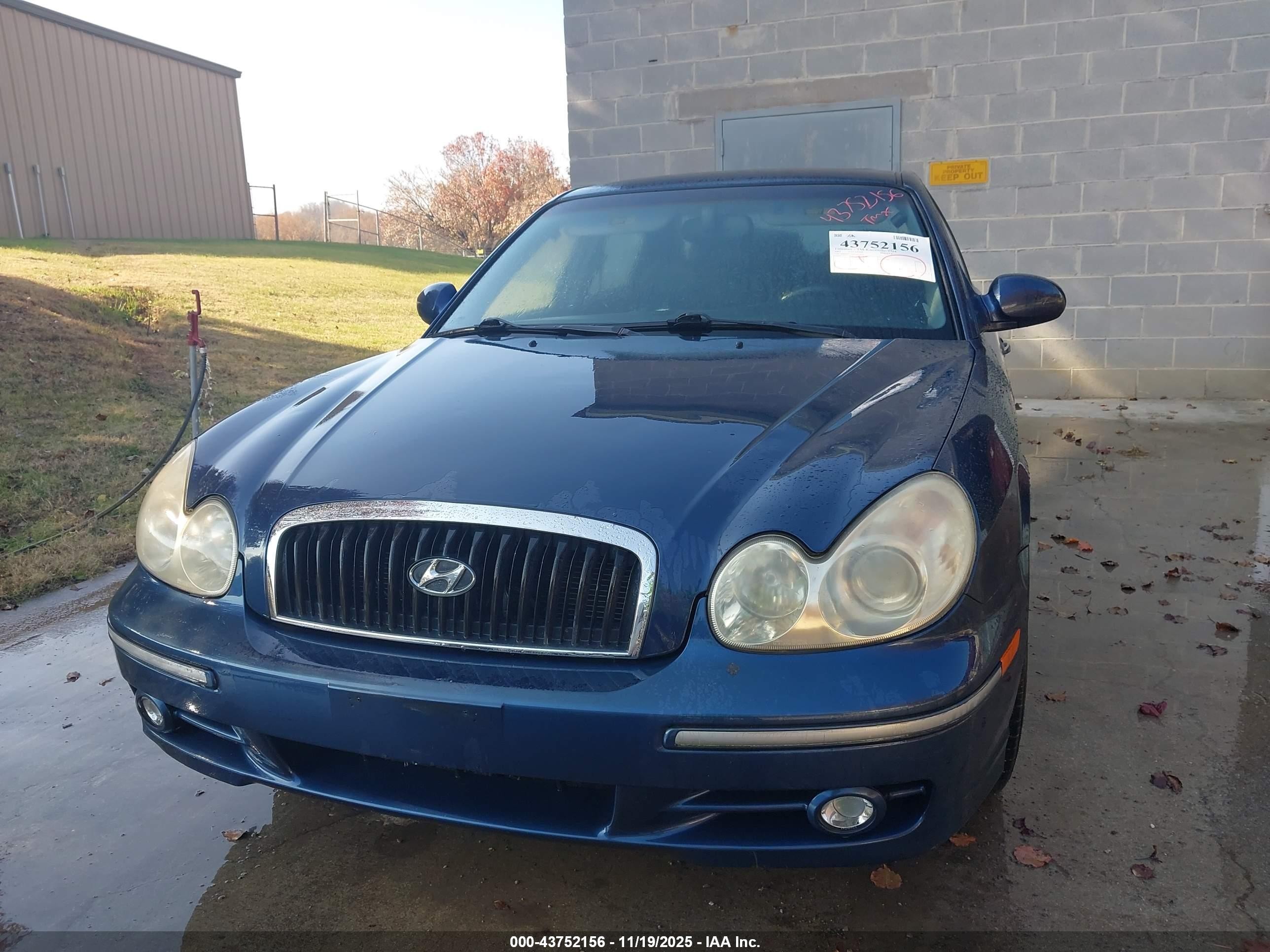 2003 Hyundai Sonata Gls/lx Blue vin: KMHWF35H03A910010