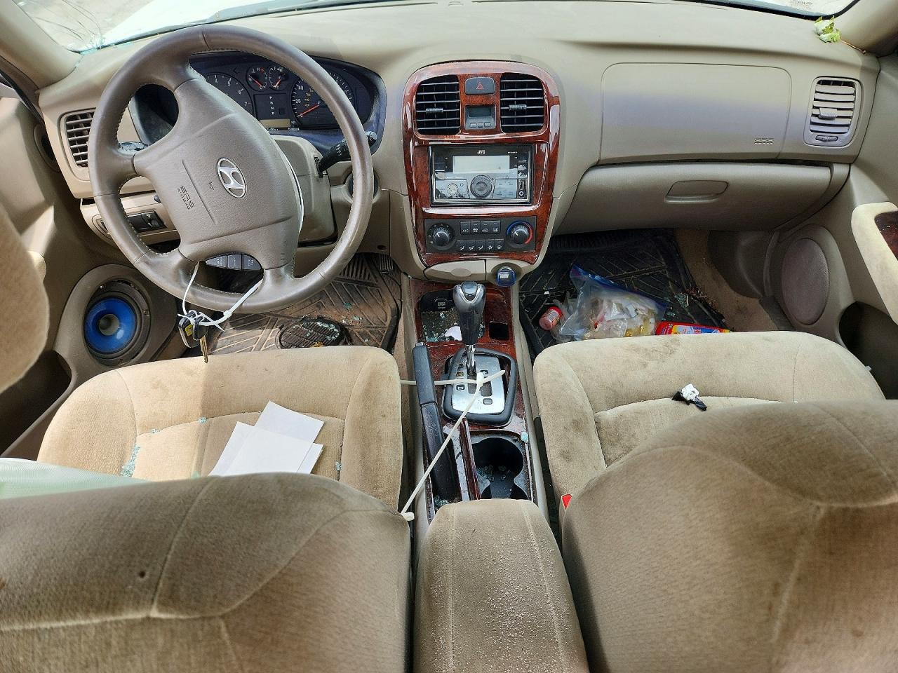 2004 Hyundai Sonata Gls White vin: KMHWF35H04A007650
