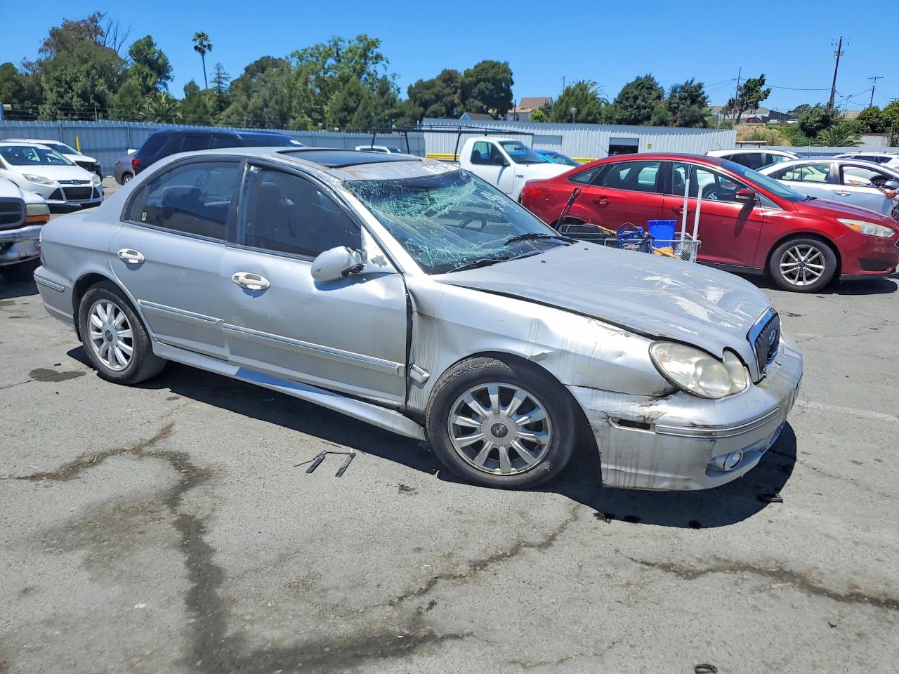 2002 Hyundai Sonata Gls Silver vin: KMHWF35H12A642390
