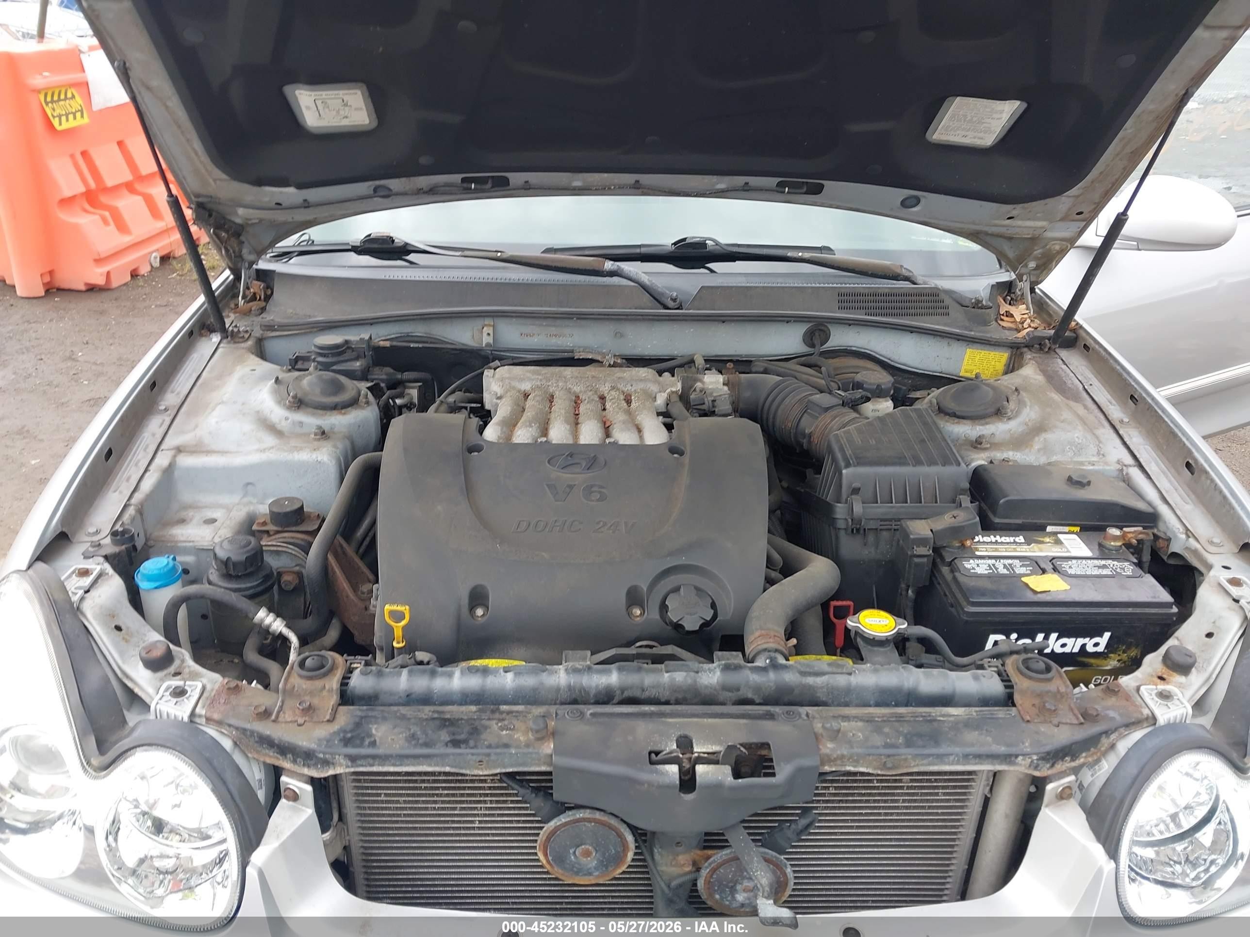 2004 Hyundai Sonata Gls/lx Silver vin: KMHWF35H14A089632