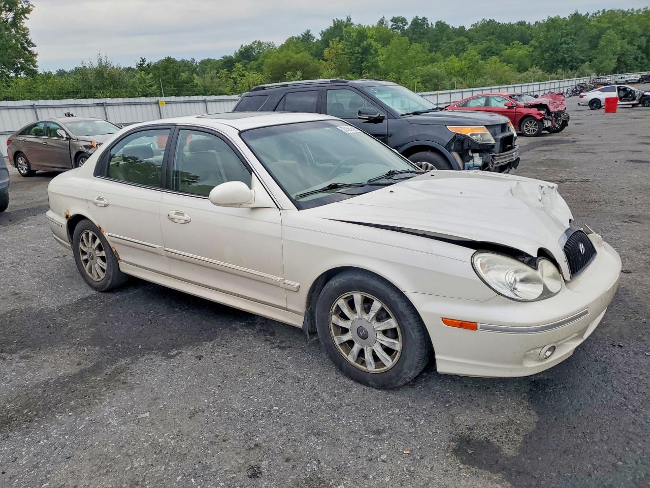 2003 Hyundai Sonata Gls White vin: KMHWF35H23A906394