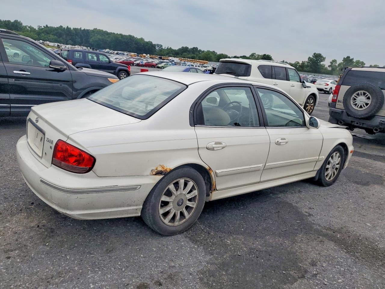 2003 Hyundai Sonata Gls White vin: KMHWF35H23A906394