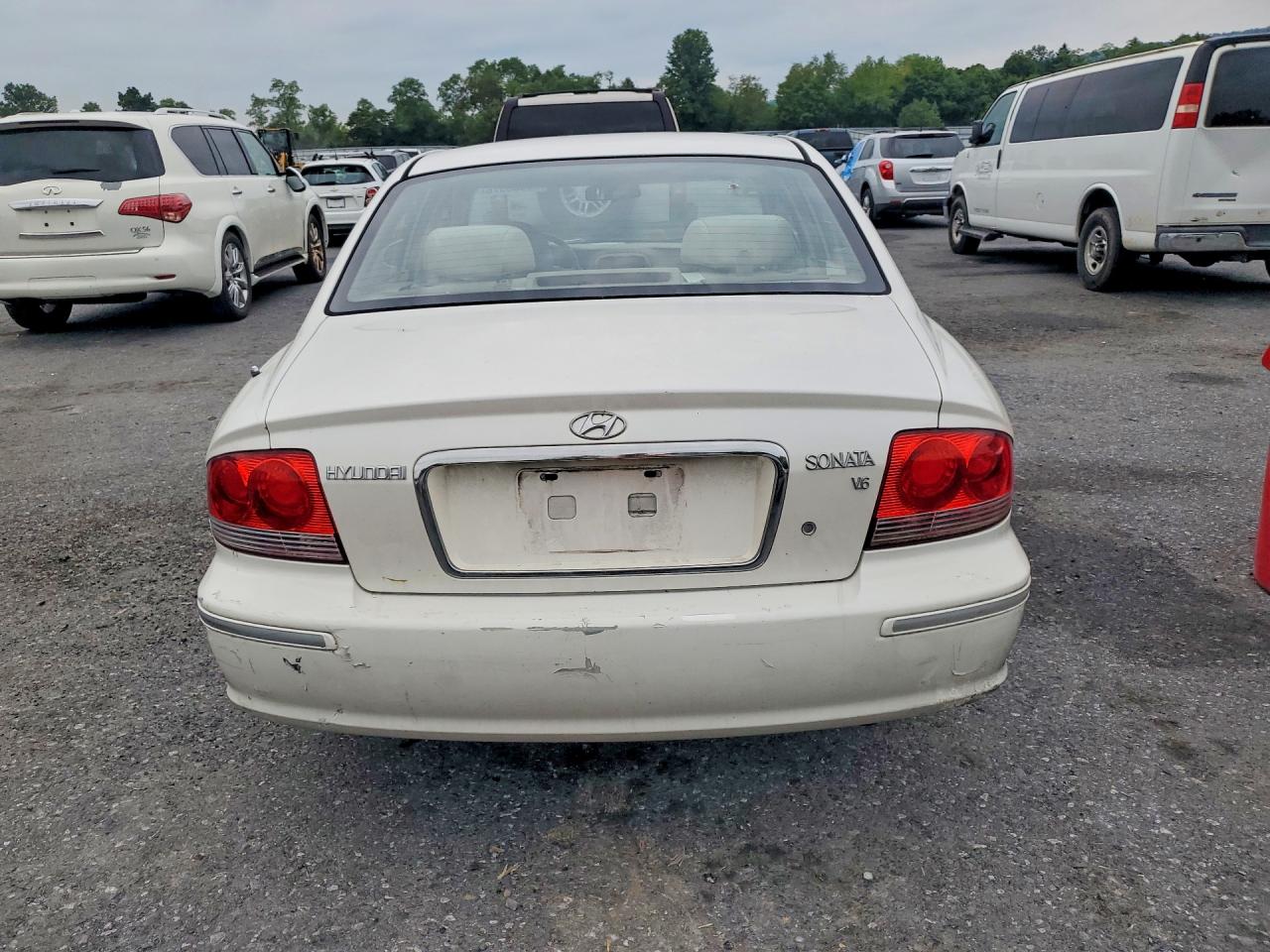 2003 Hyundai Sonata Gls White vin: KMHWF35H23A906394