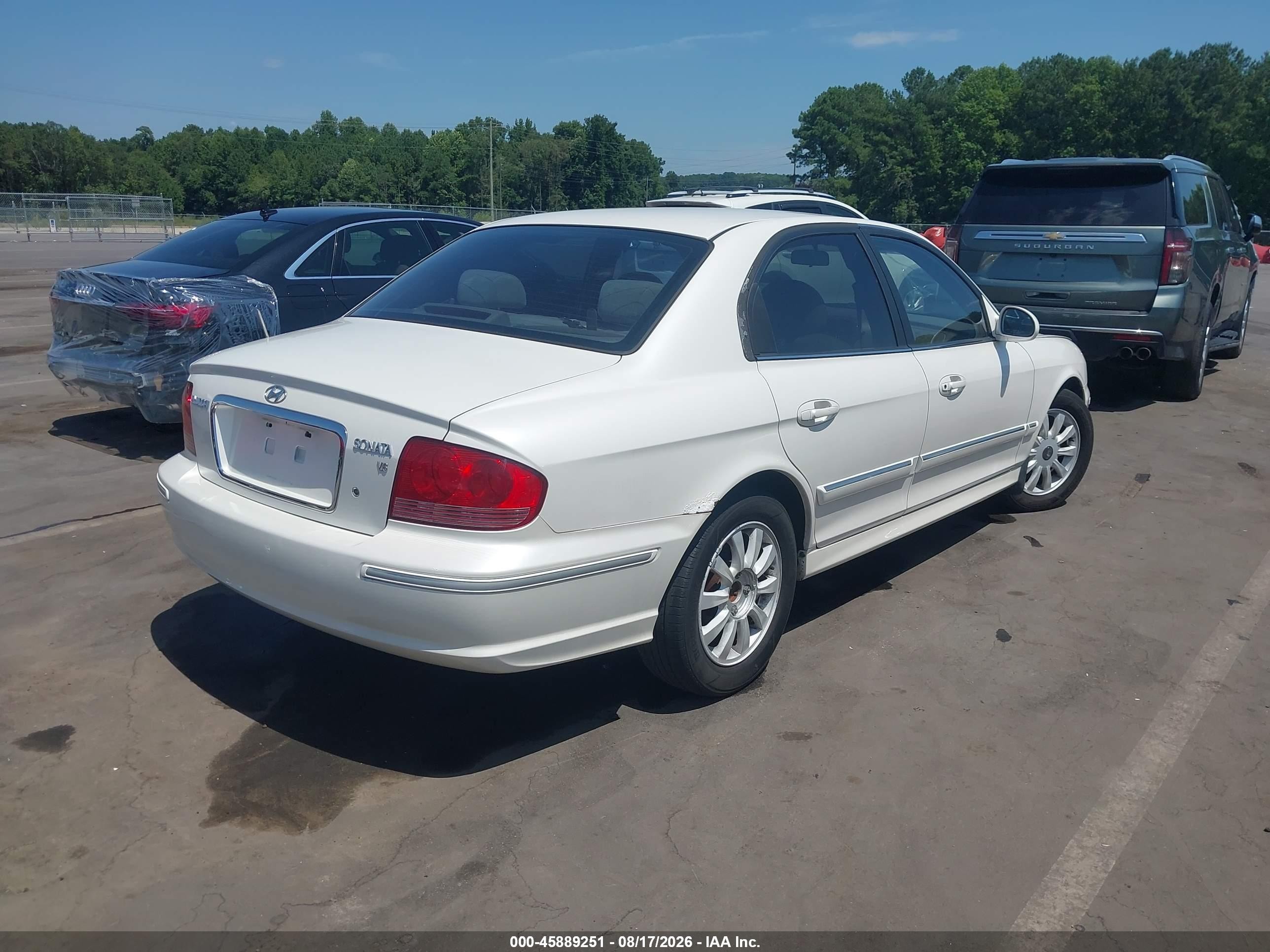 2003 Hyundai Sonata Gls/lx White vin: KMHWF35H33A896202