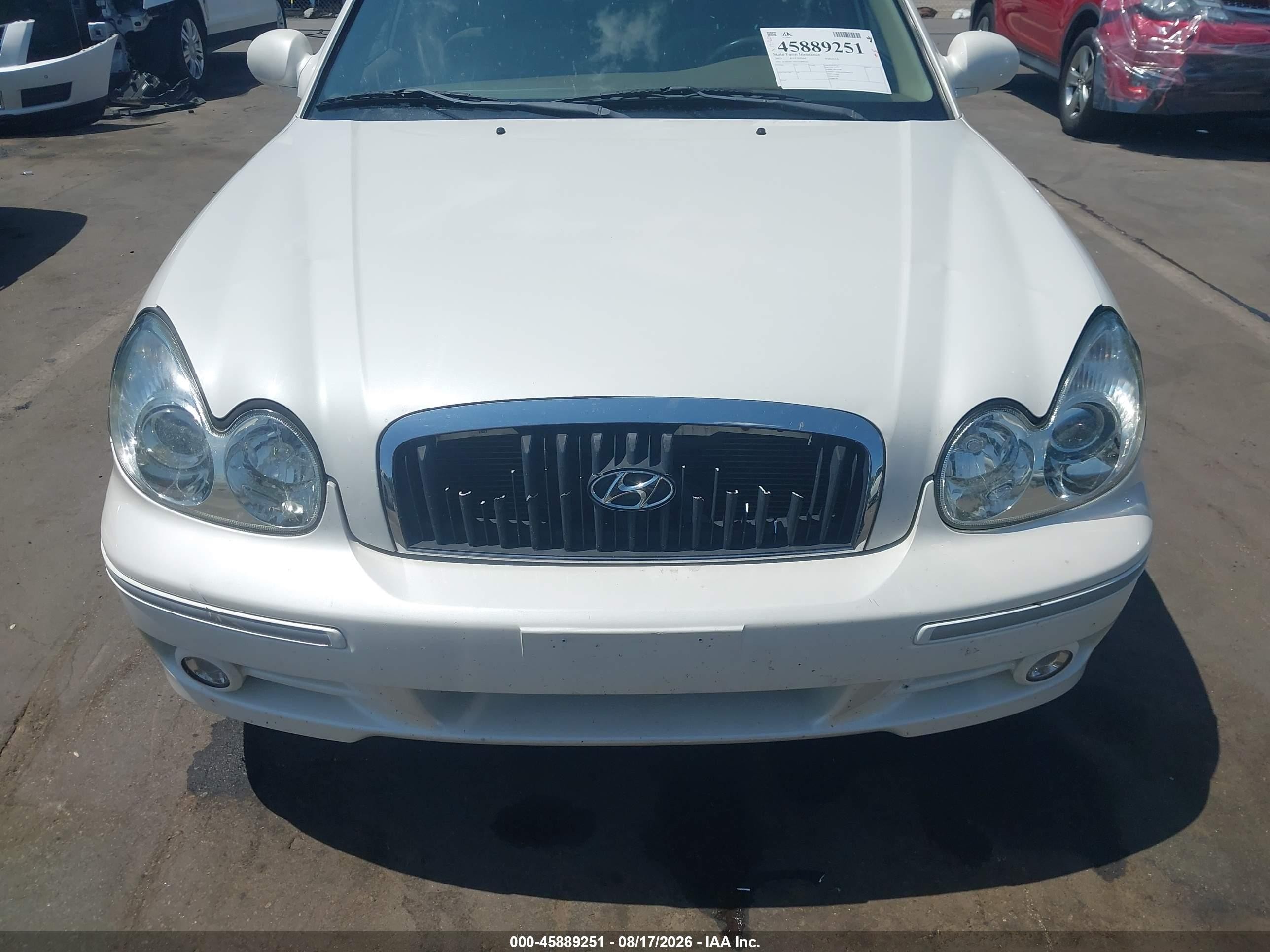 2003 Hyundai Sonata Gls/lx White vin: KMHWF35H33A896202
