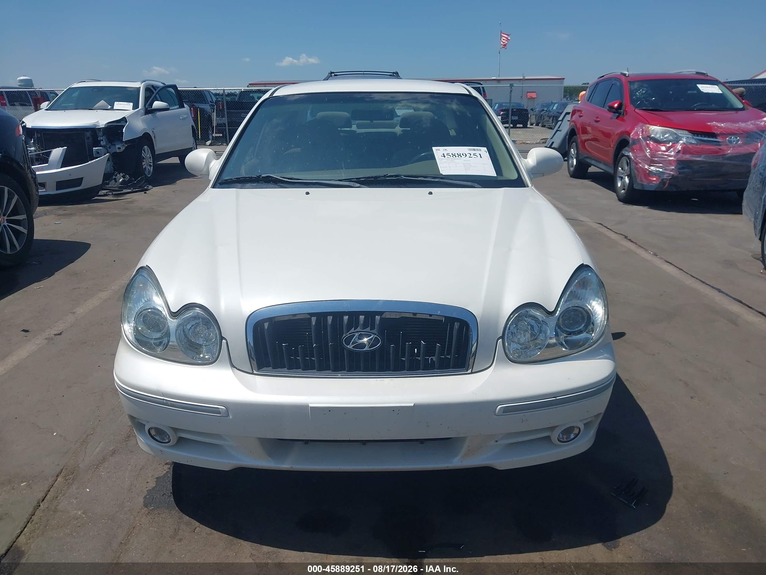 2003 Hyundai Sonata Gls/lx White vin: KMHWF35H33A896202